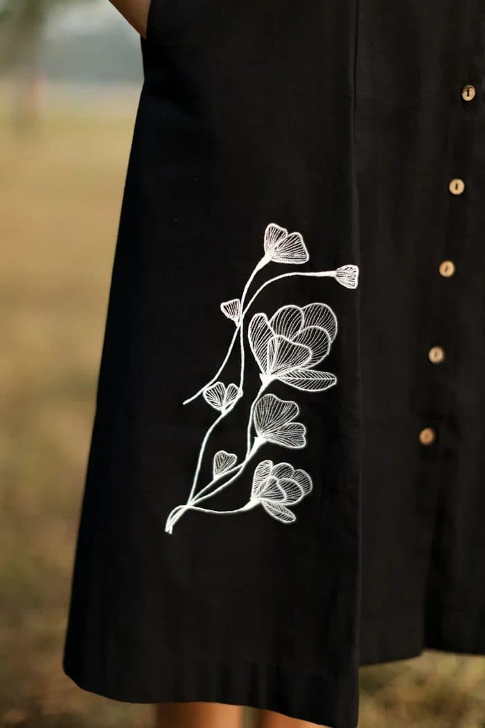 Elysia Black Cotton Dress image 7