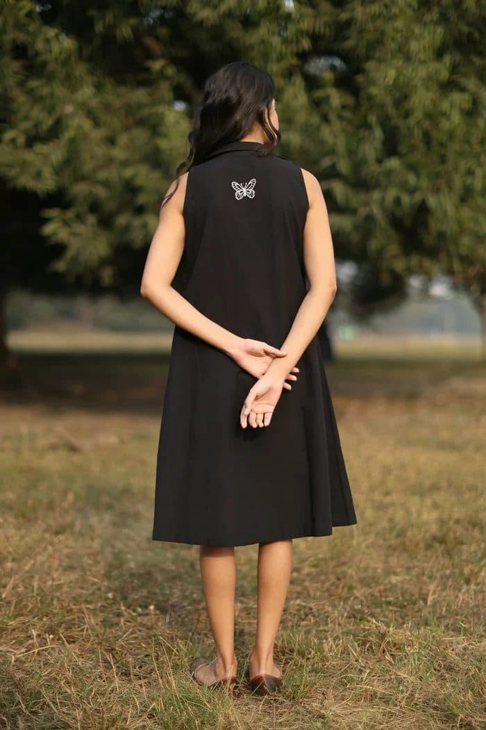 Elysia Black Cotton Dress image 8