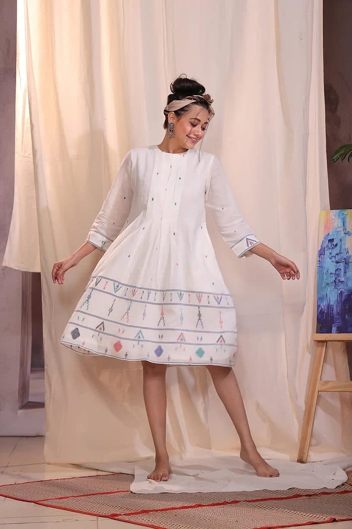Mosaic Jamdani Dress hover
