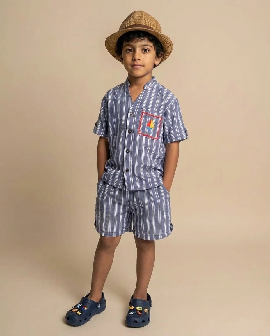 Blue Stripe Boys Co-ord set