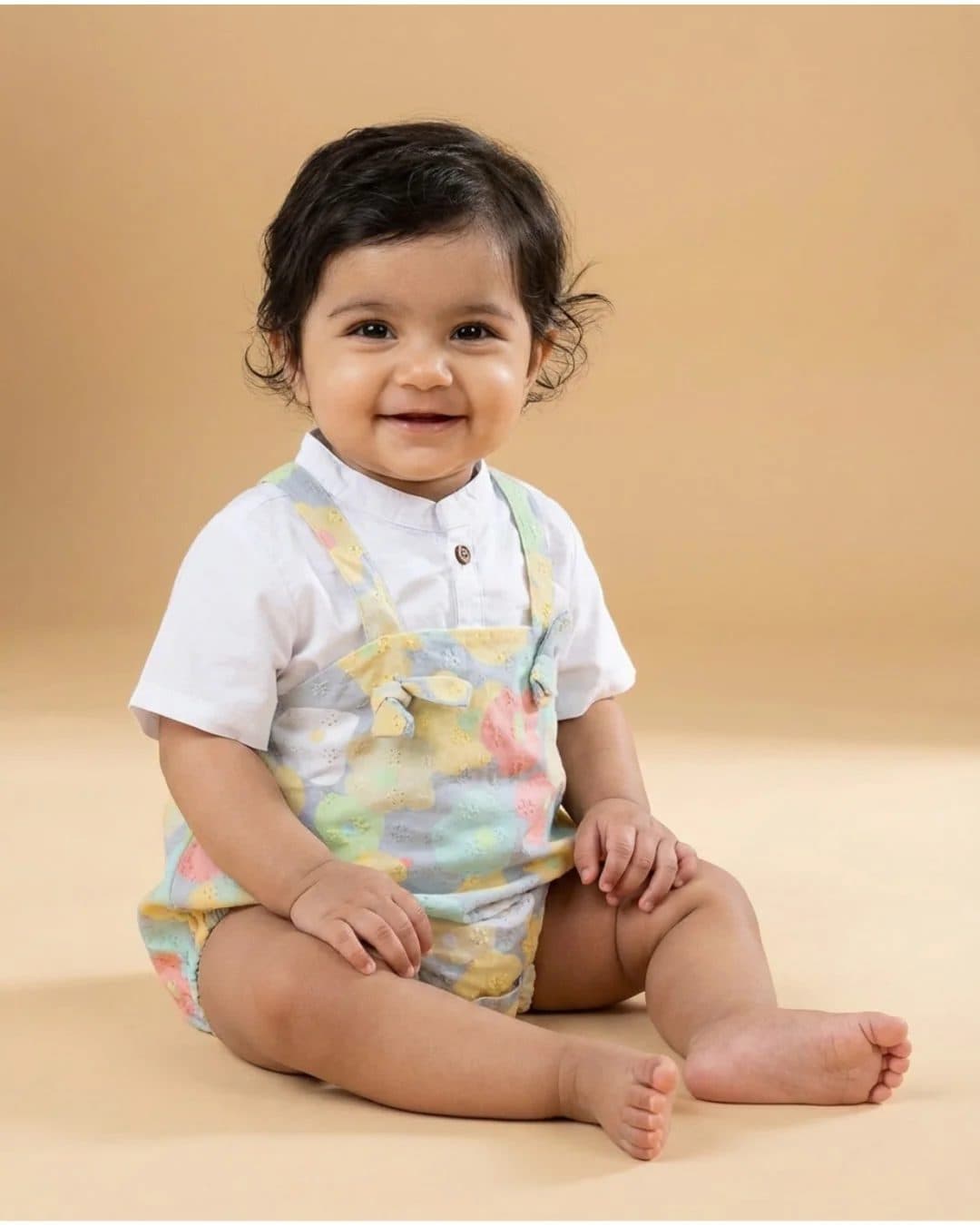 Butterfly Bloom Suspender Romper Set