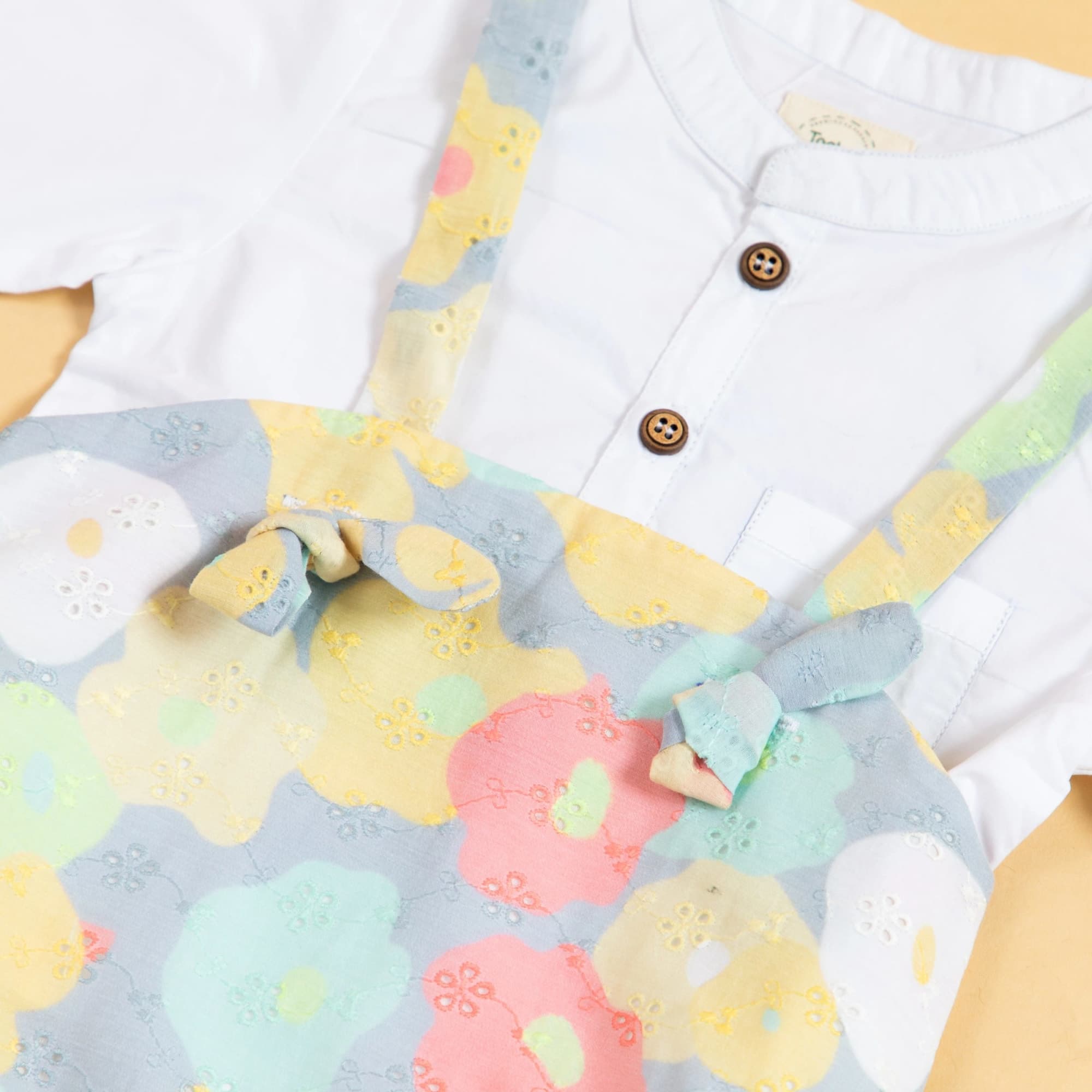 Butterfly Bloom Suspender Romper Set image 3