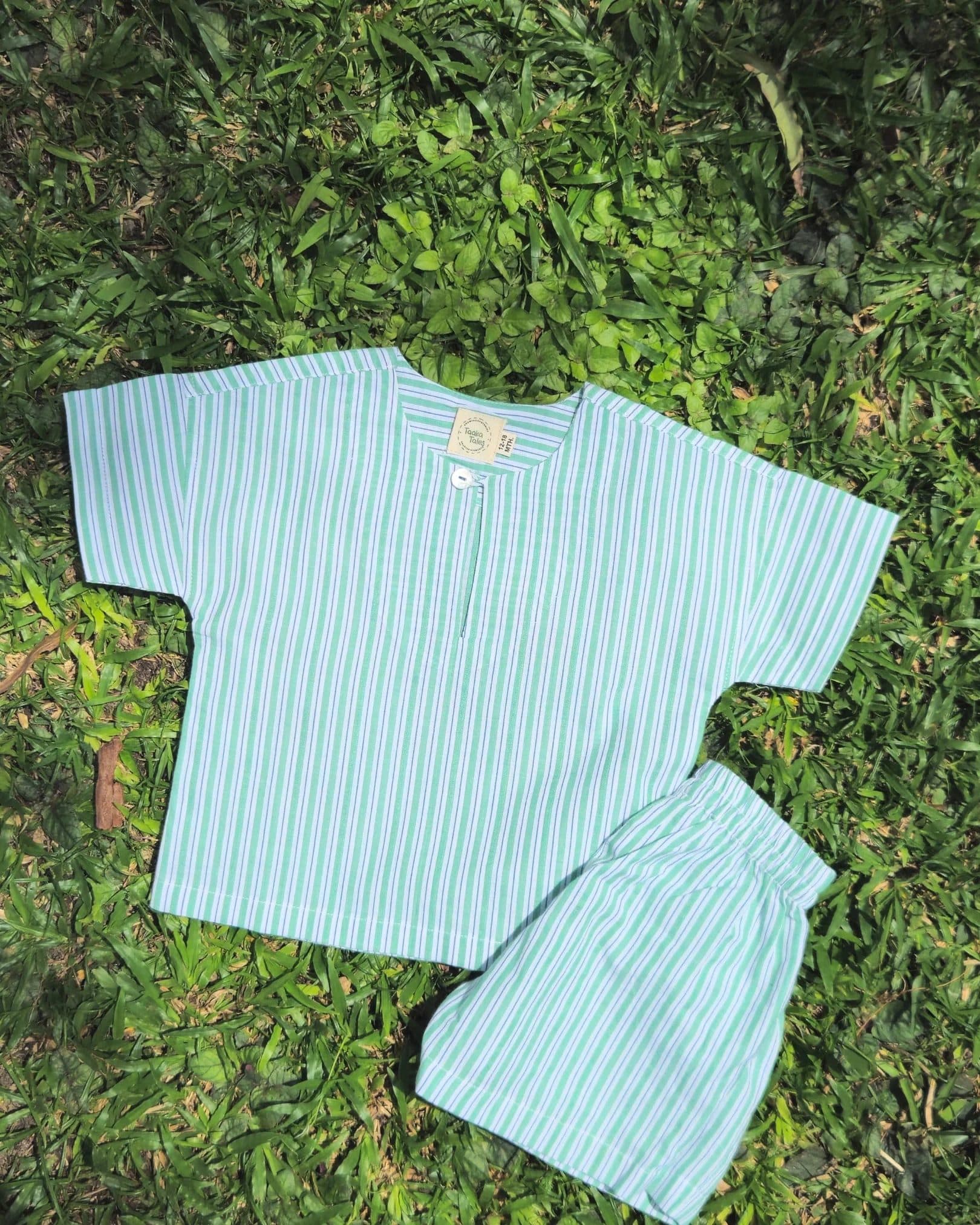 Green Boys Co-ord set hover
