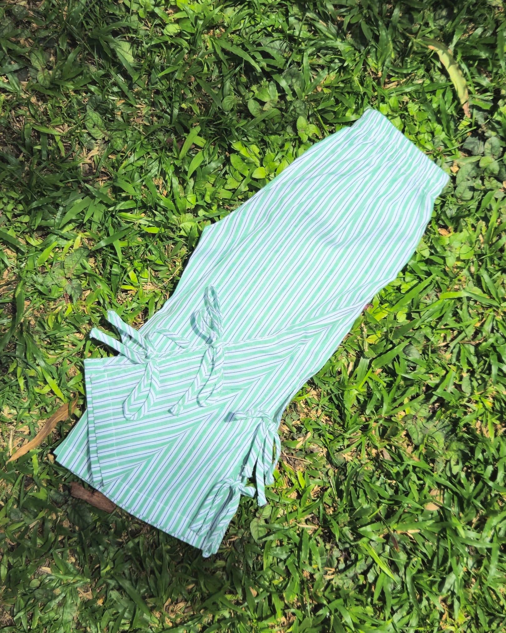 Green stripe Girls Co-ord set image 4