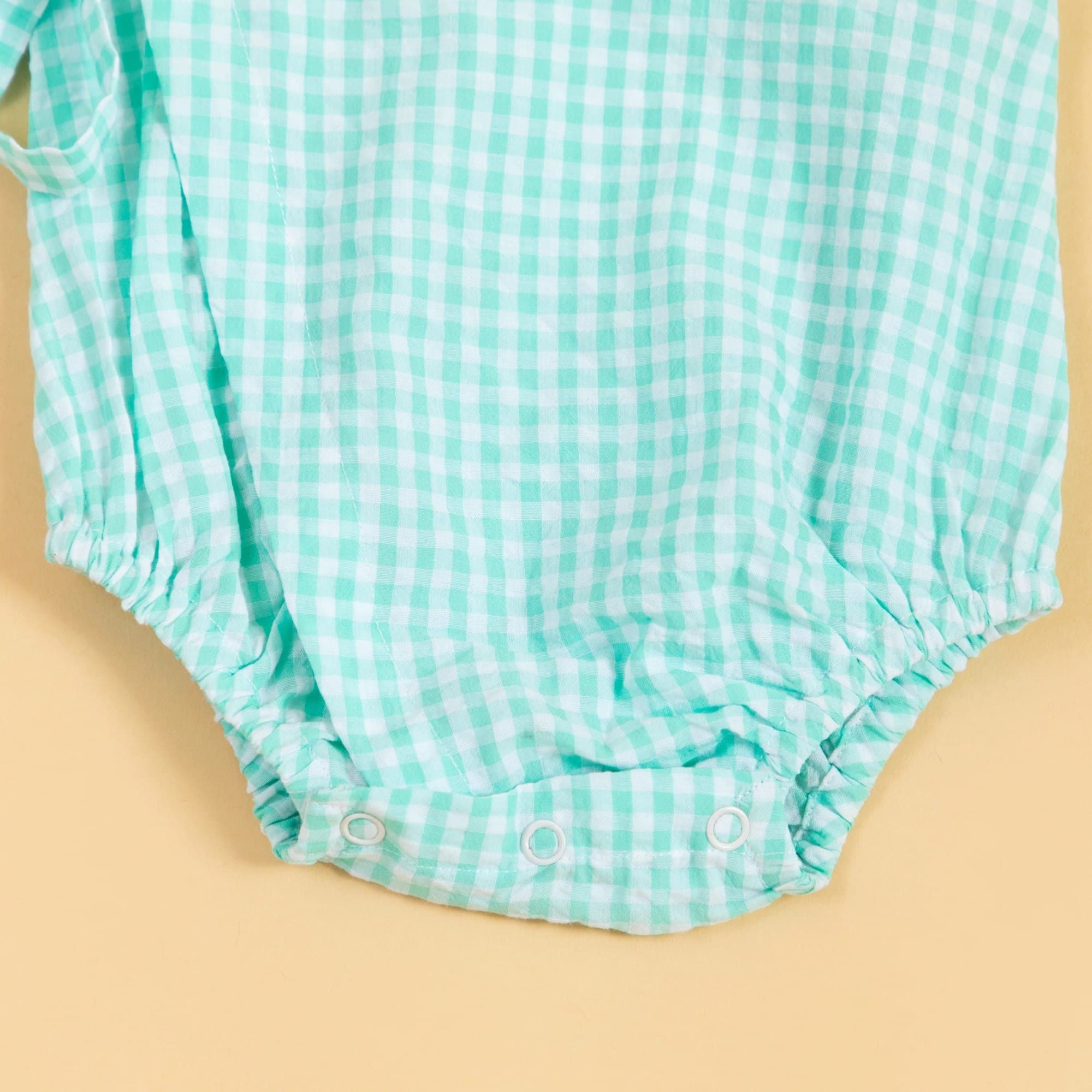Minty Meadows Gingham Kimono Romper image 5