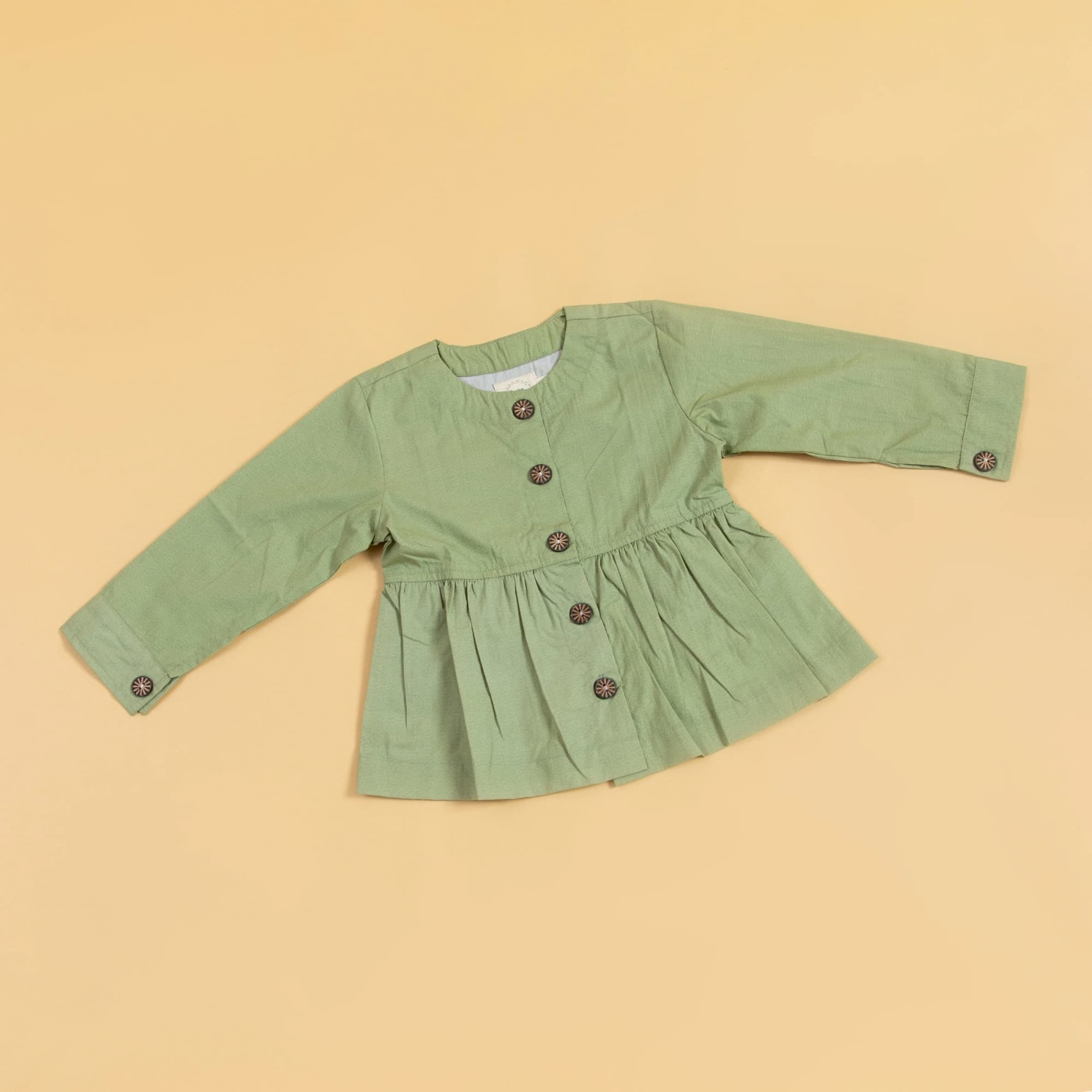 Olive Peplum Top hover