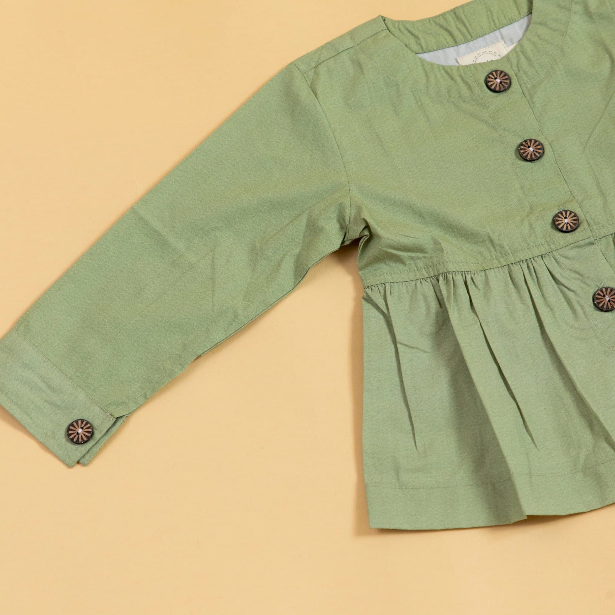 Olive Peplum Top image 4