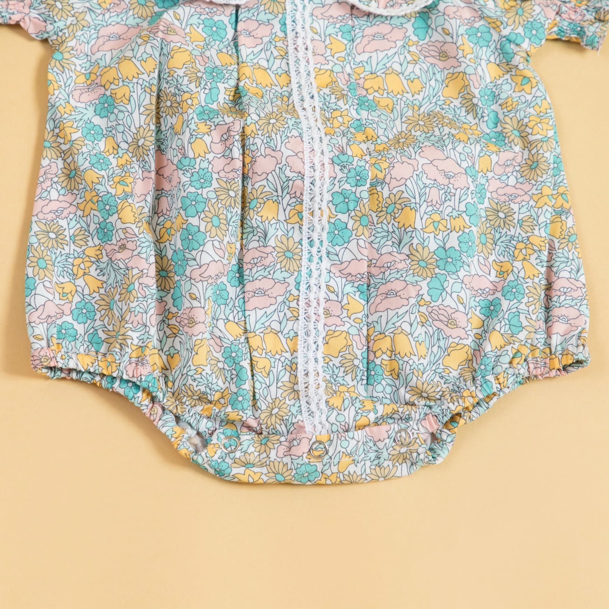 Petal Pops Cyan Romper image 4