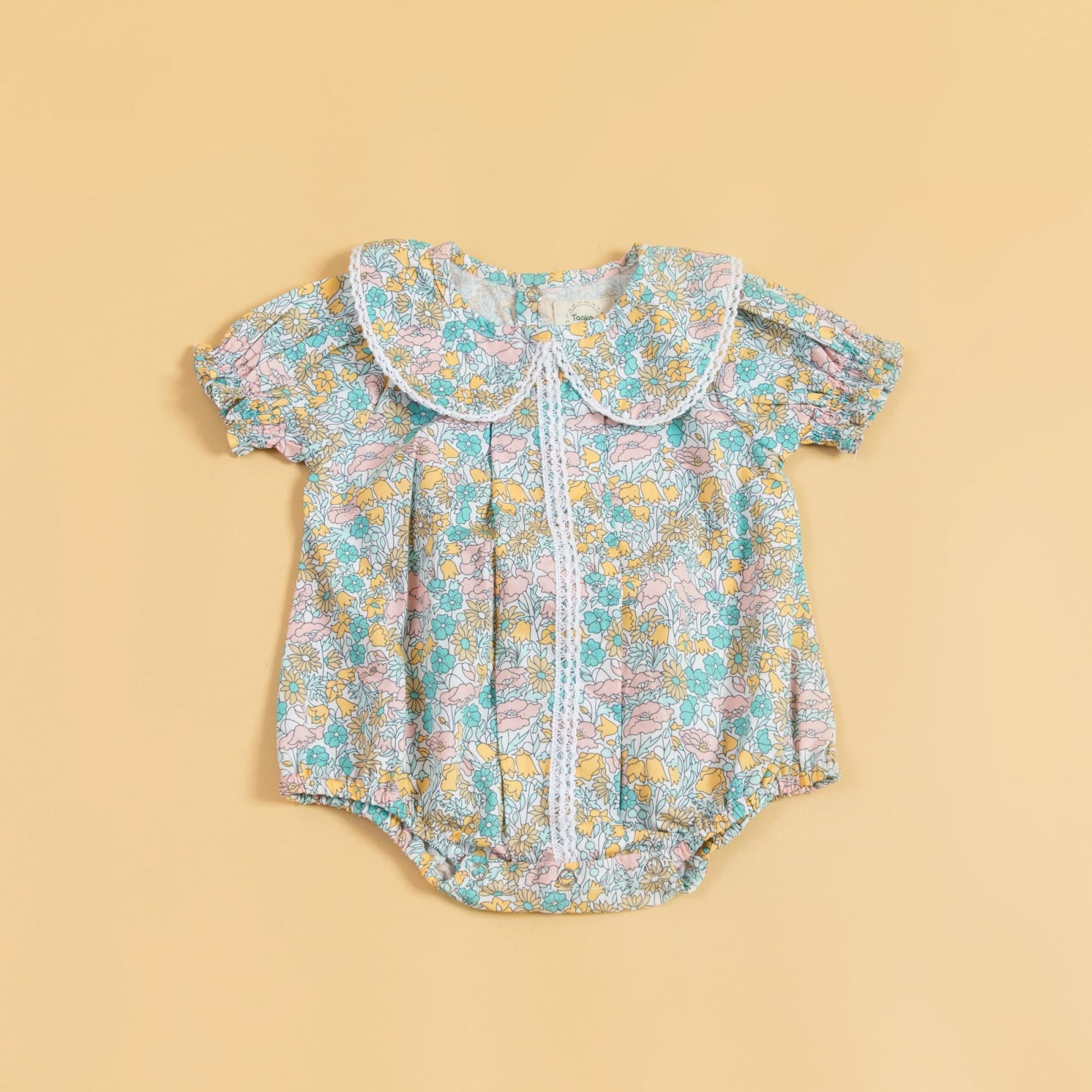 Petal Pops Cyan Romper hover
