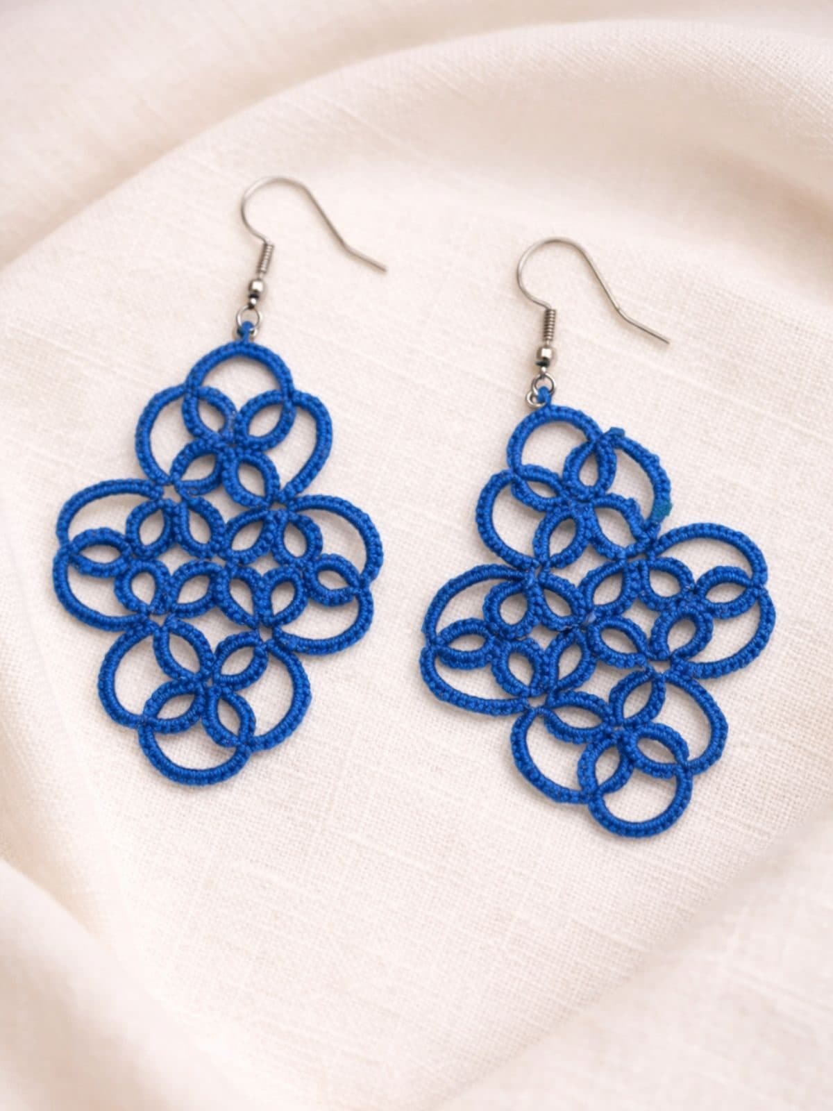 Navy Nightfall Earrings image 1