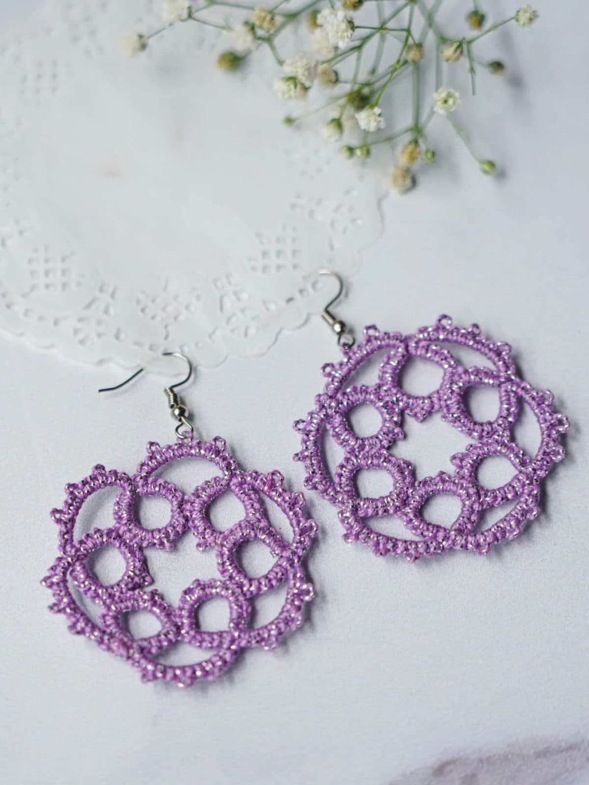Violet Glimmer Earrings