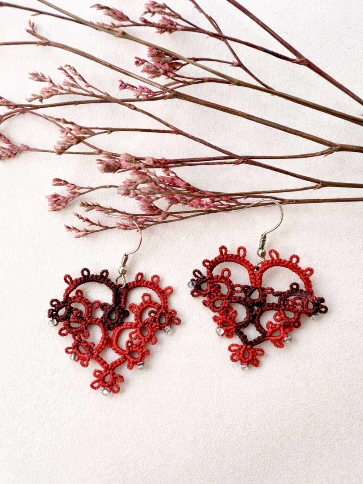 Crimson Heartbeat Earrings