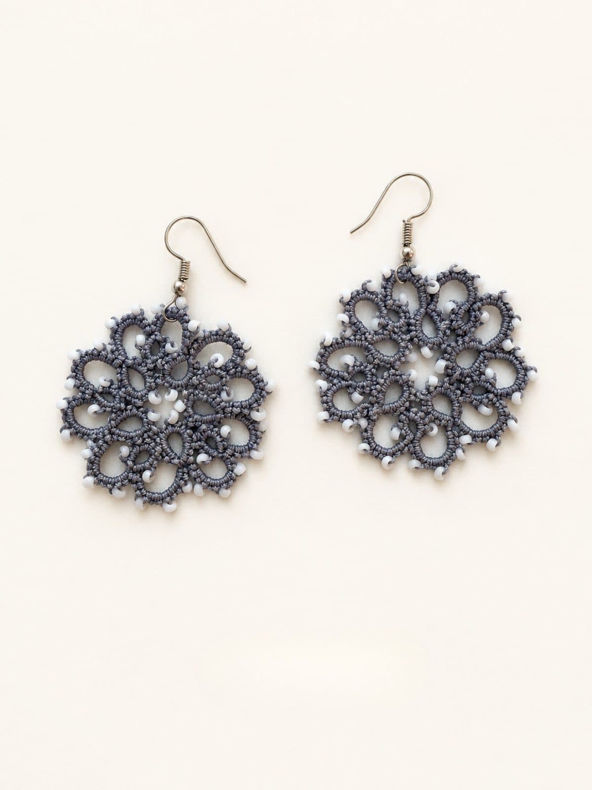 Smoky Halo Earrings image 1