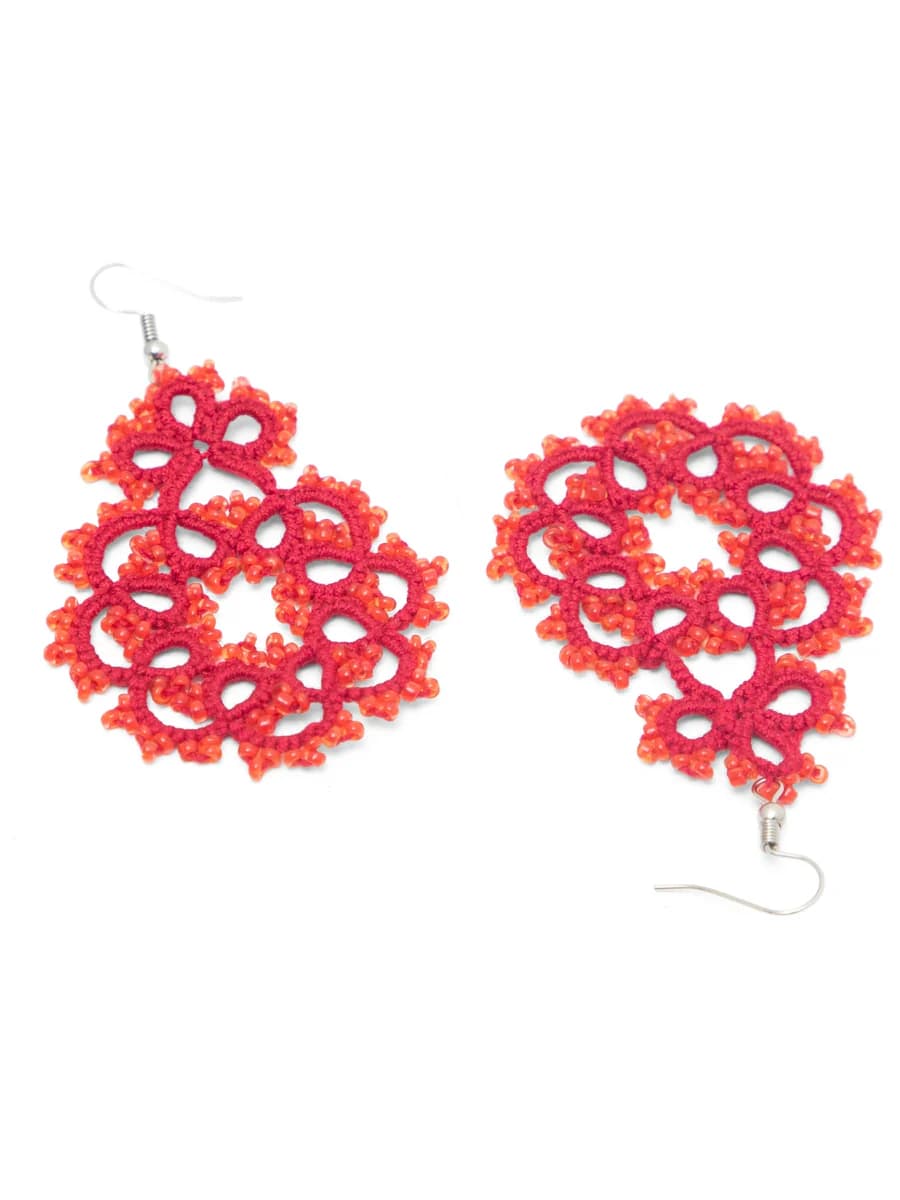Scarlet Symphony Earrings hover