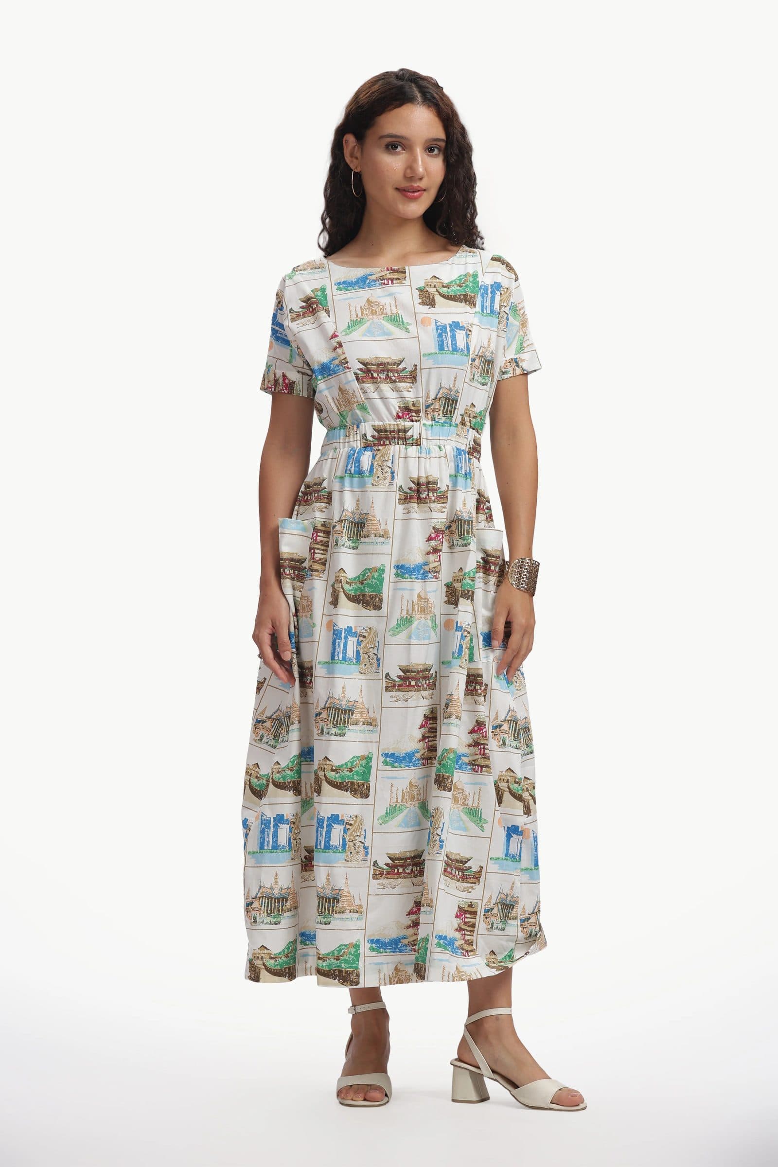 Multicolor Cotton Poplin Yaana Dress for Women image 1