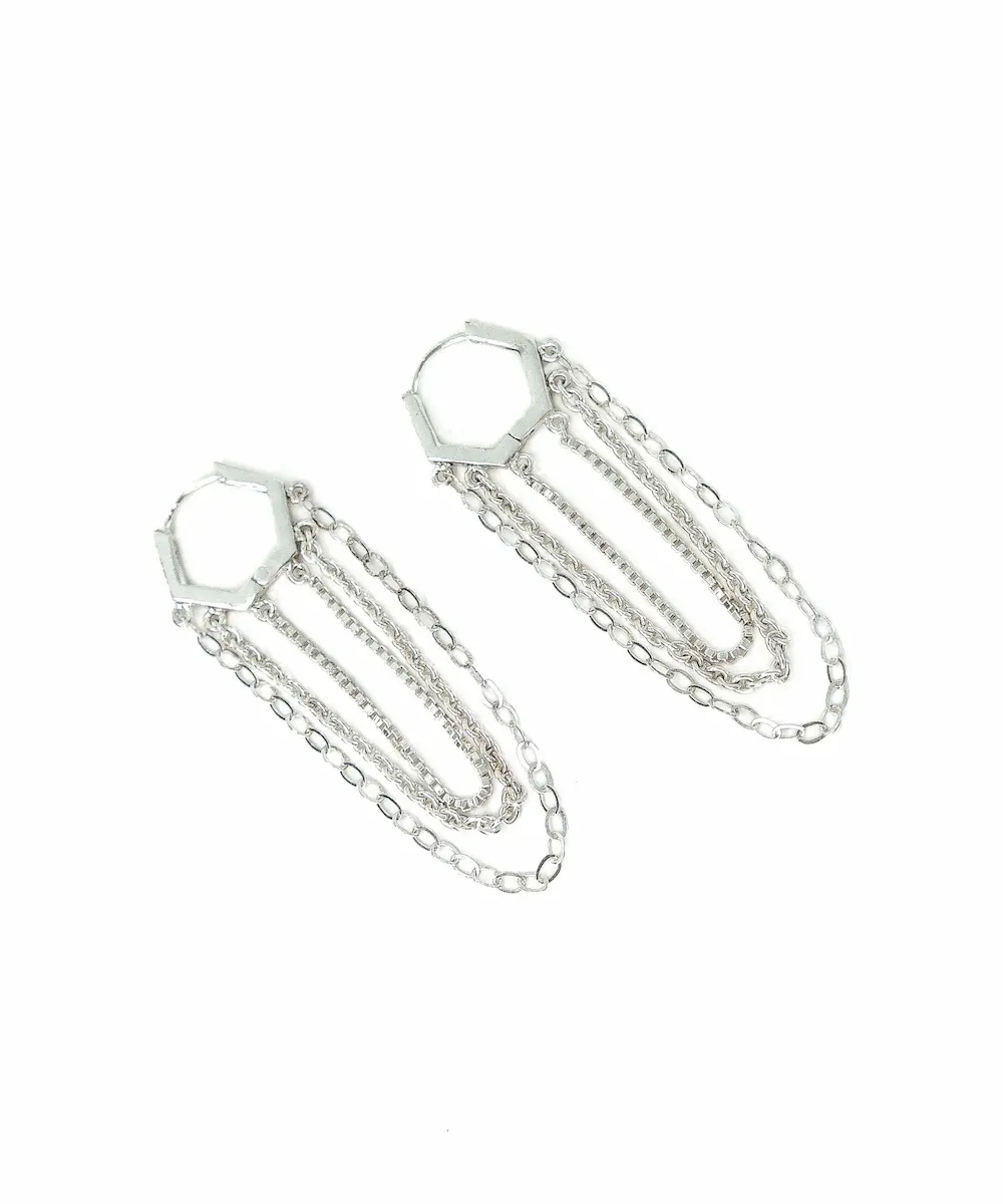 Hexa Chain Hoops image 1
