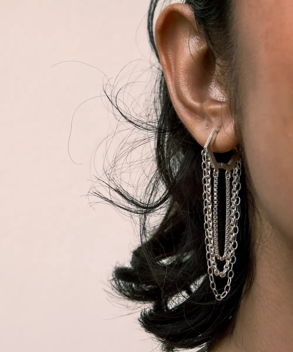 Hexa Chain Hoops image 2