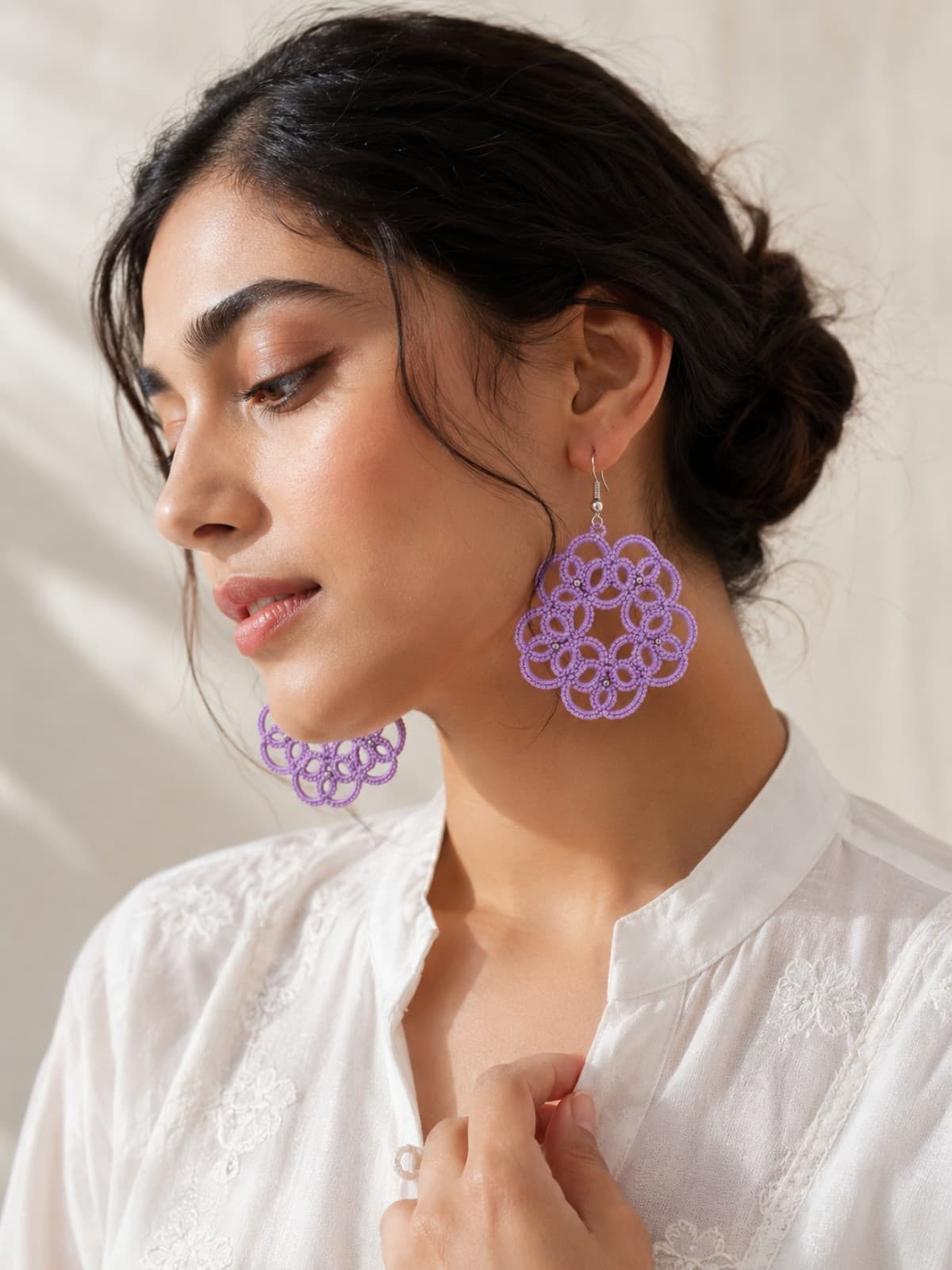 Lavender Bloom Earrings image 2