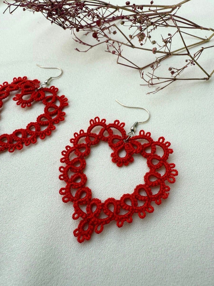 Flaming Heart Earrings image 2