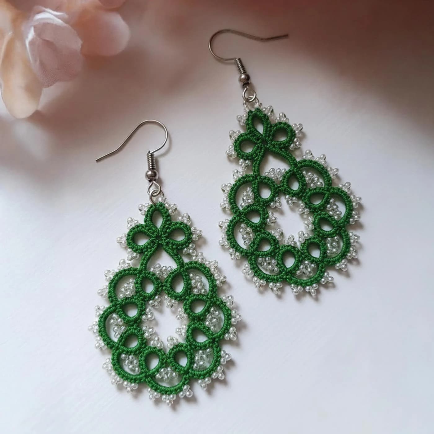 Emerald Whirl Earrings image 3