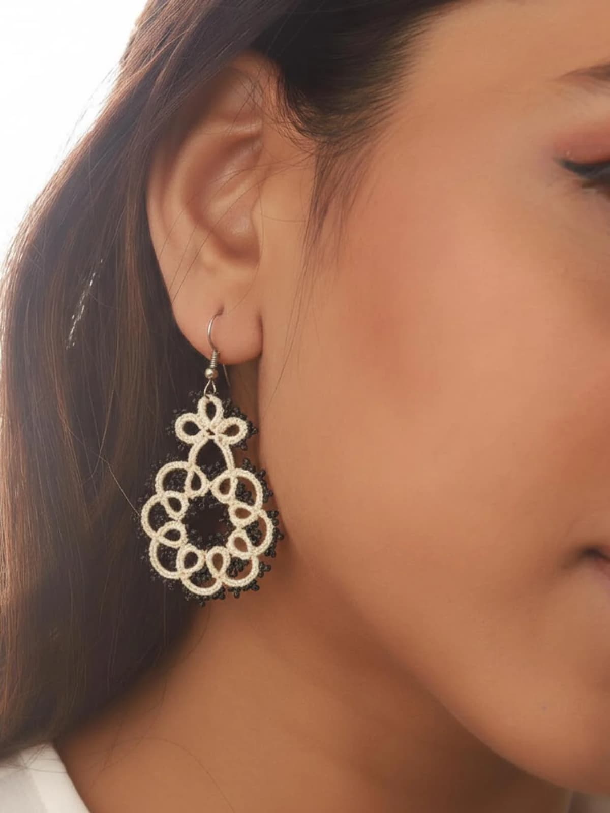 Ivory Noir Earrings hover