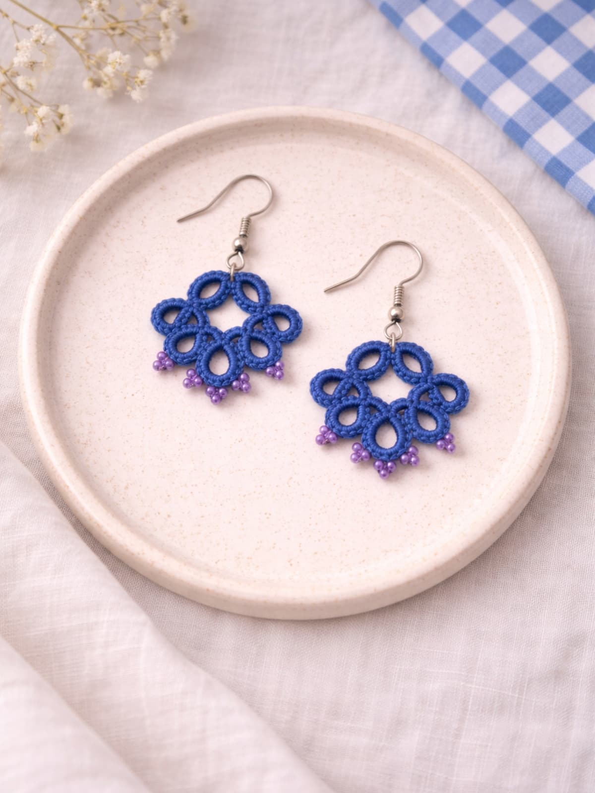 Indigo Glint Earrings hover