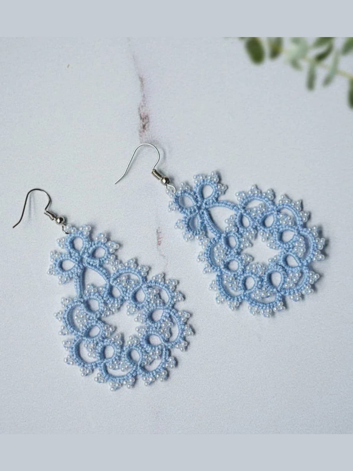 Icy Petal Cascade Earrings image 3