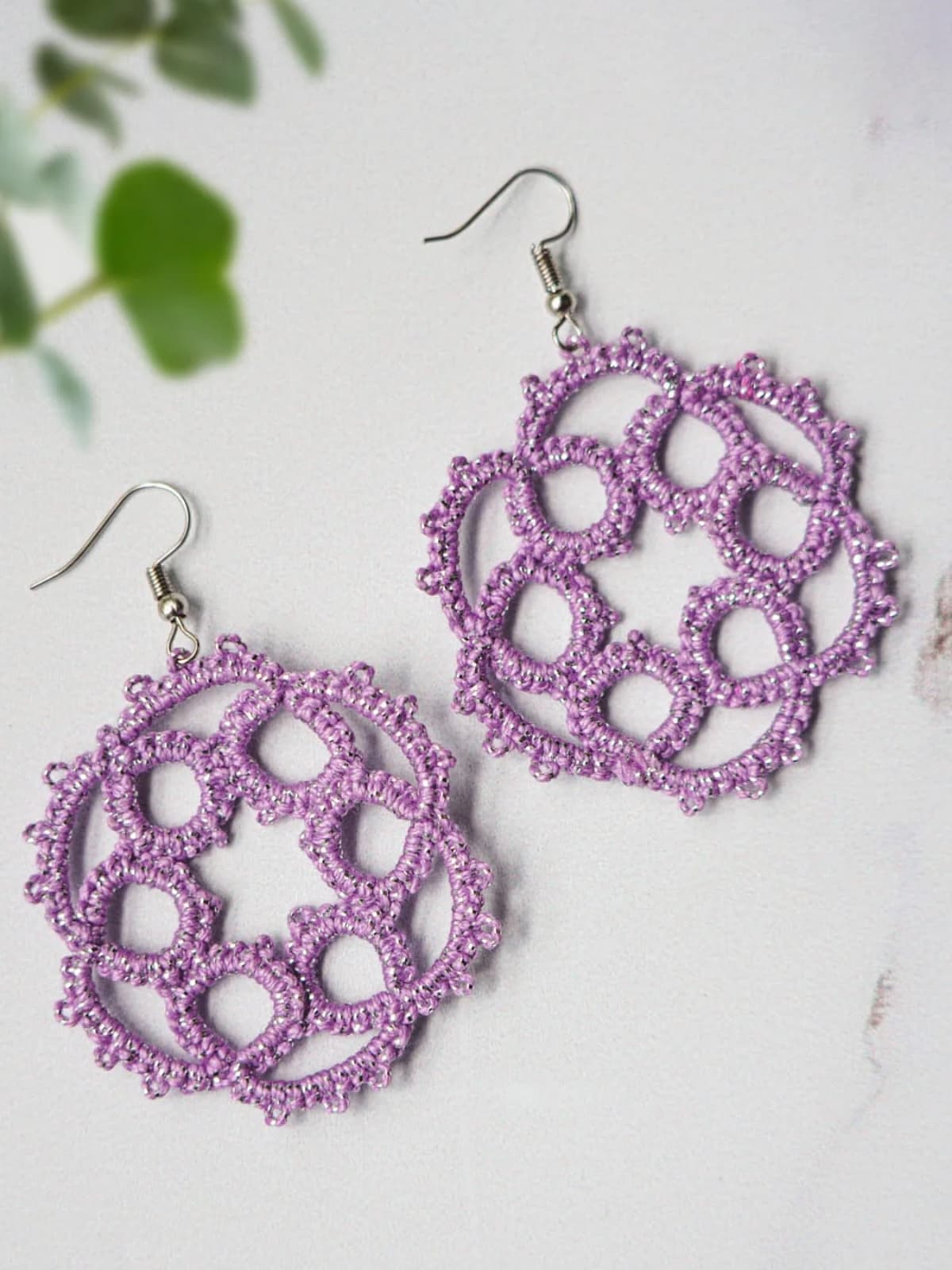 Violet Glimmer Earrings image 3