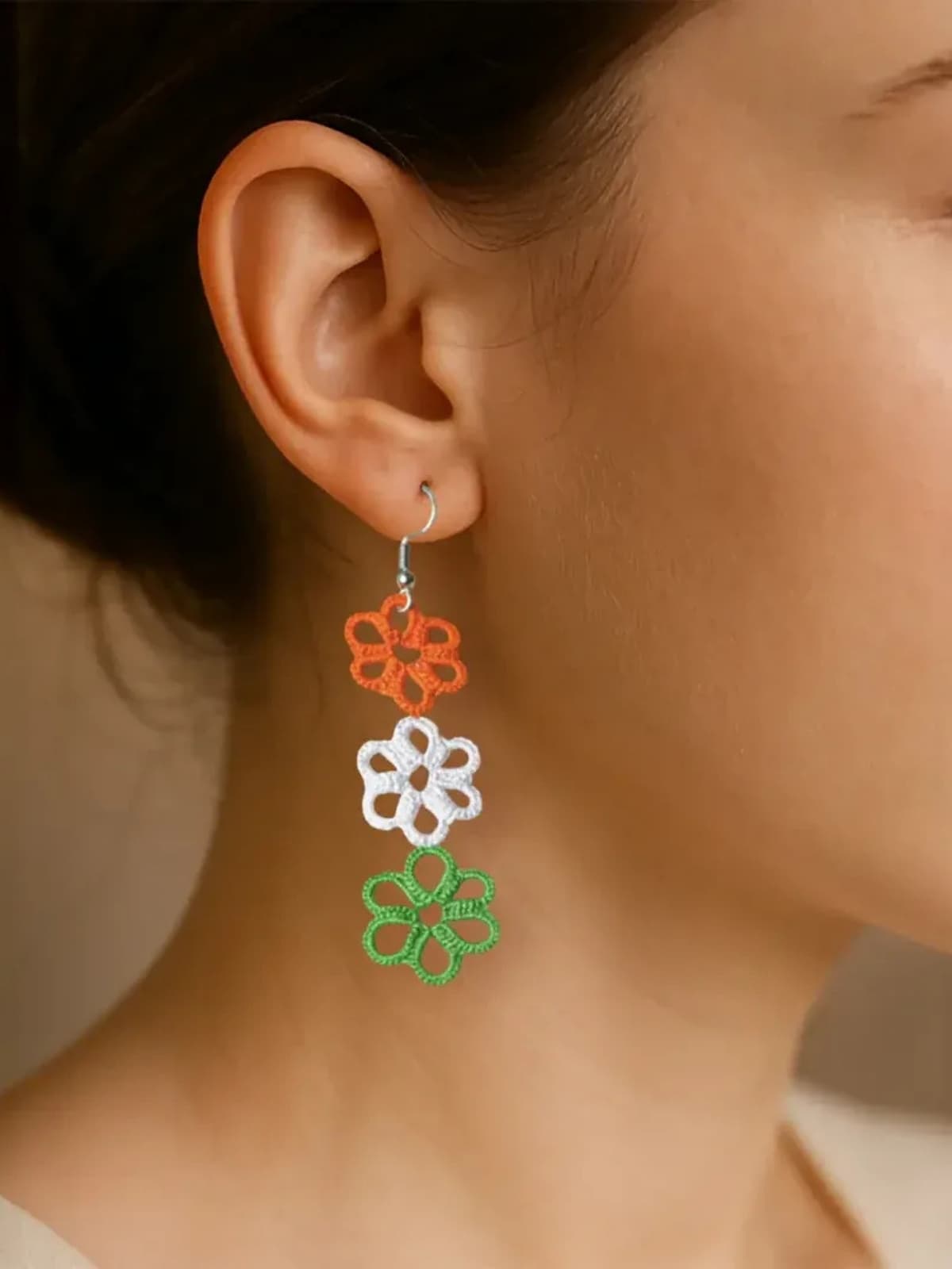 Tricolor Earrings hover