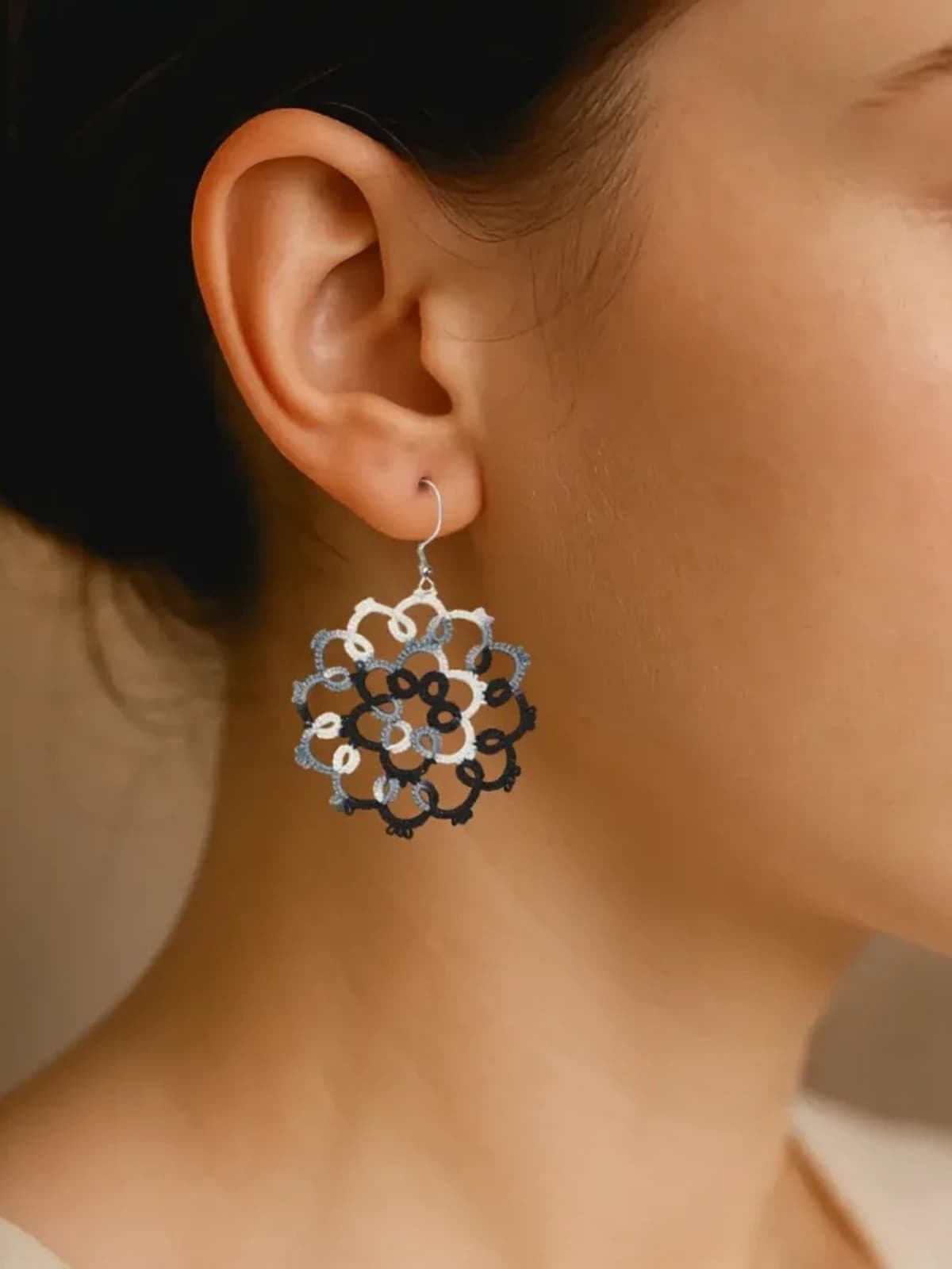 Monochrome Melody Earrings hover