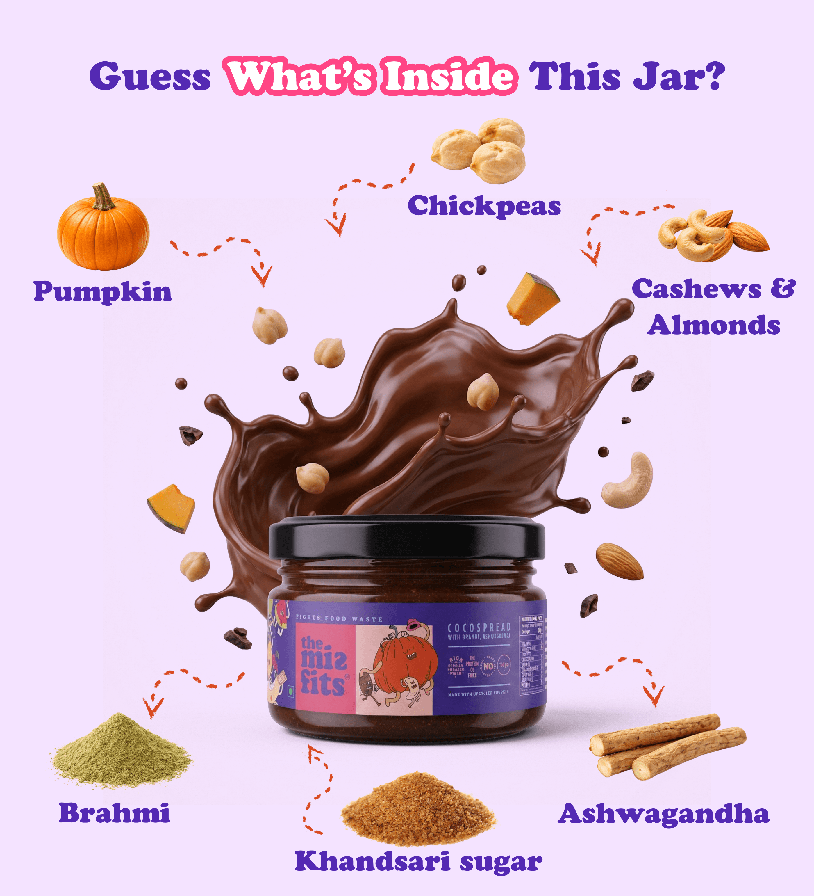 The Misfits Cocospread with Brahmi & Ashwagandha (190 grams) image 6
