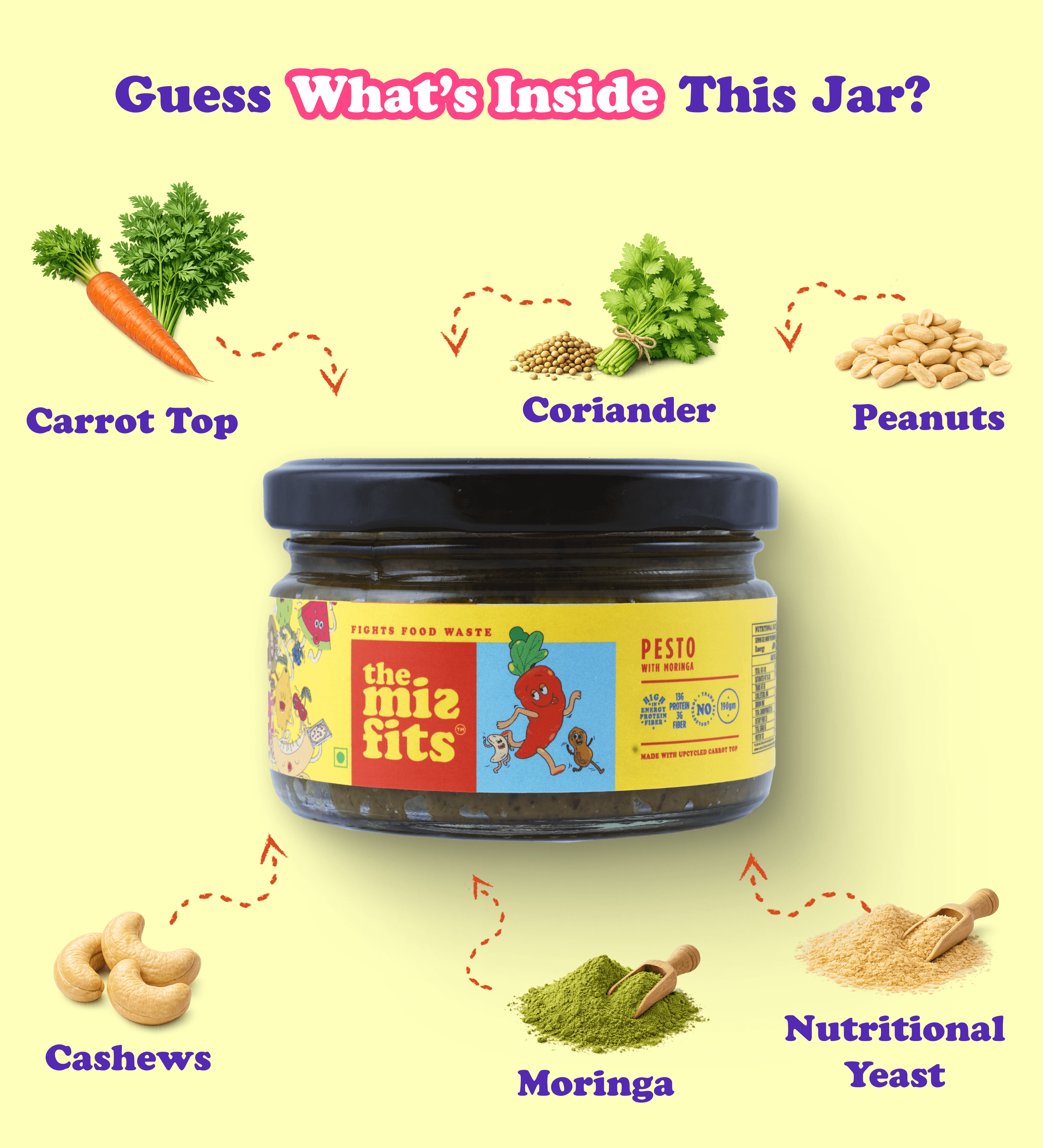 The Misfits Pesto with Moringa (190 grams) image 5