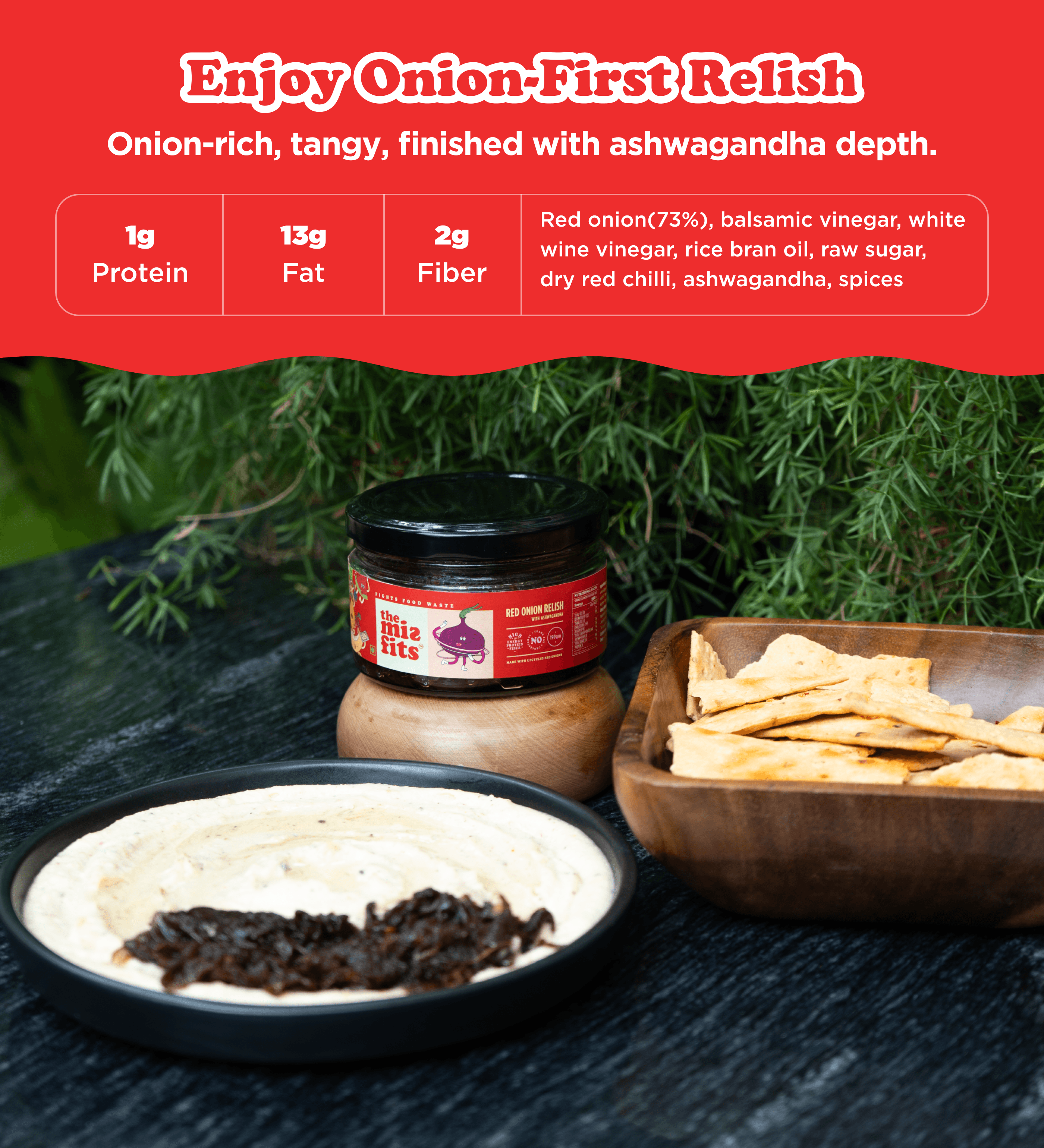 The Misfits Red Onion Relish with Ashwagandha (190 grams) image 6