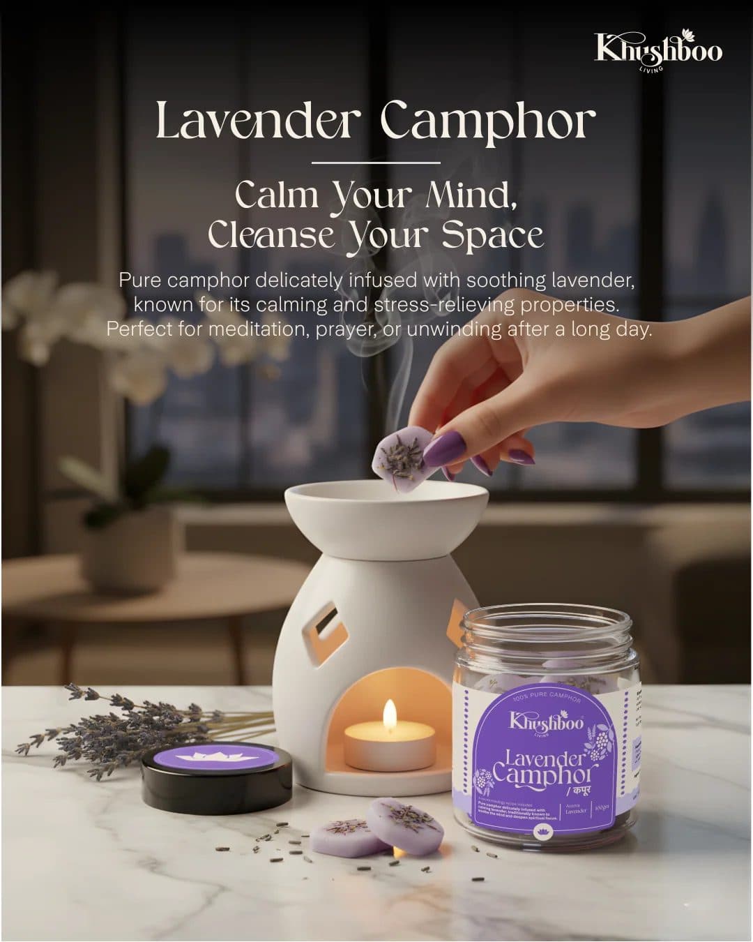 100% Pure lavender Camphor 100g image 3