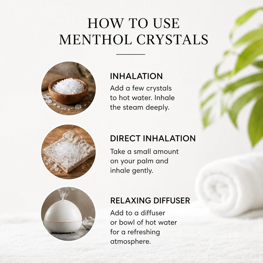 100% Pure Menthol Crystals (50g) – Natural Nasal Relief & Fresh Breathing image 4