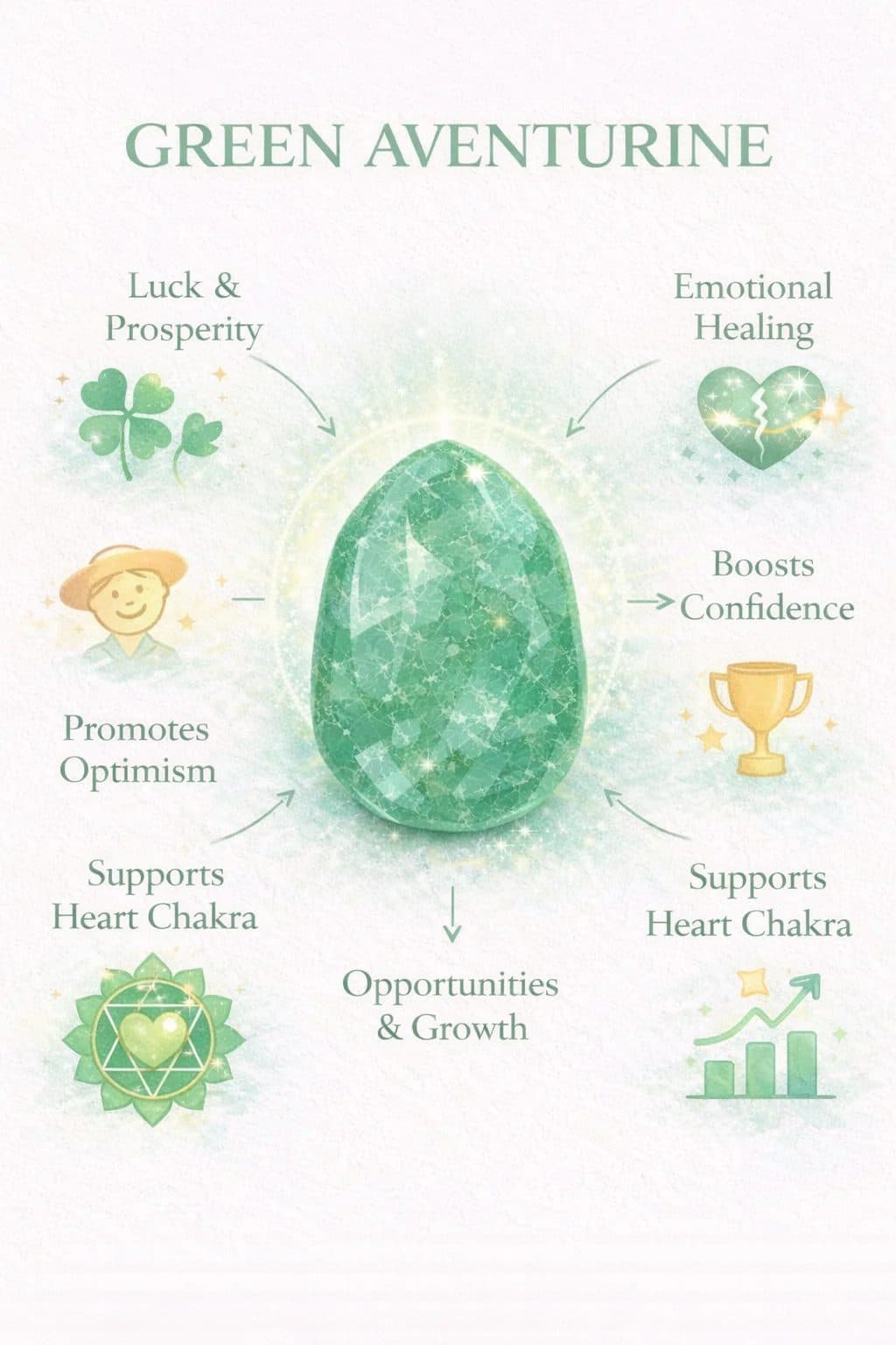 Money Crystal Candle with Green Aventurine Stone 200g image 2