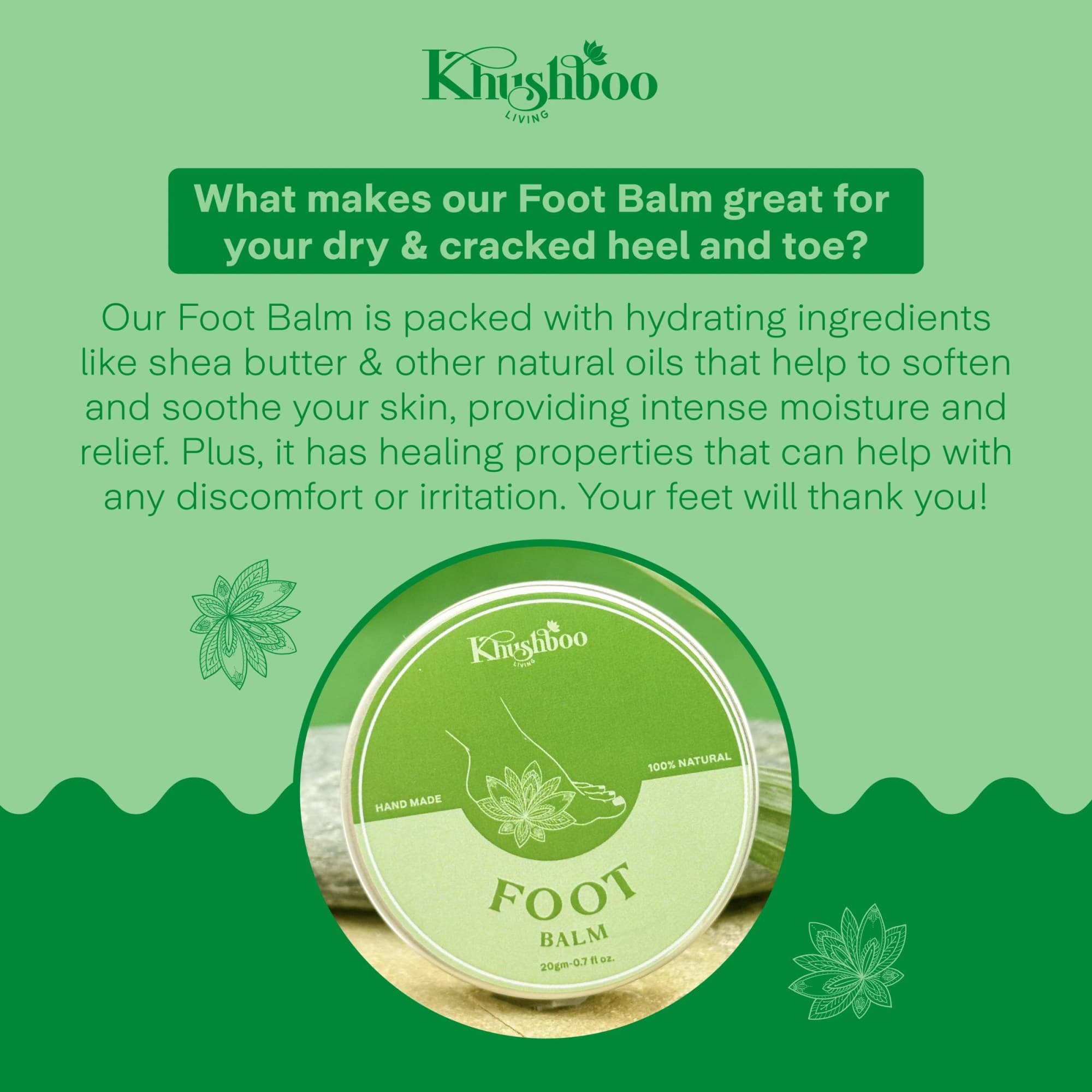 Foot balm - 100% Natural | Made with pure essential oils image 4