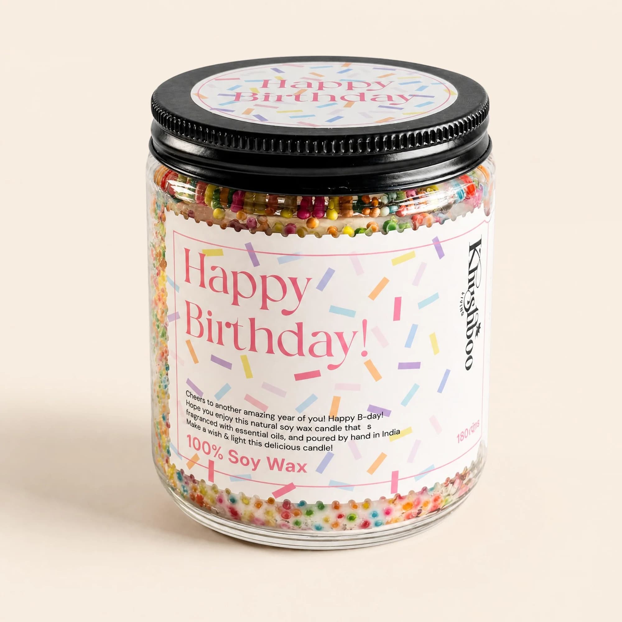 Happy Birthday Buttercream Sprinkles Cake Candle image 1