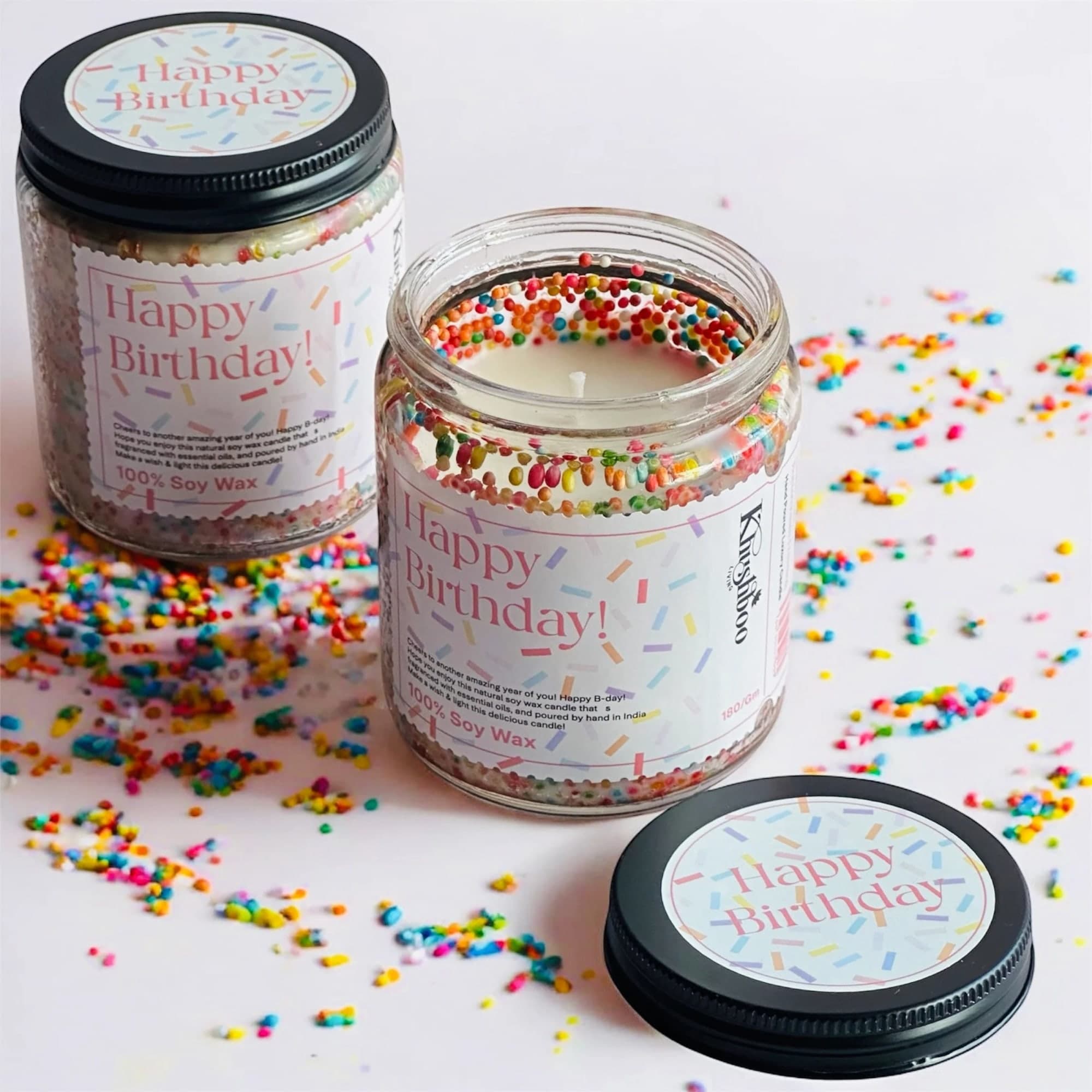 Happy Birthday Buttercream Sprinkles Cake Candle image 6