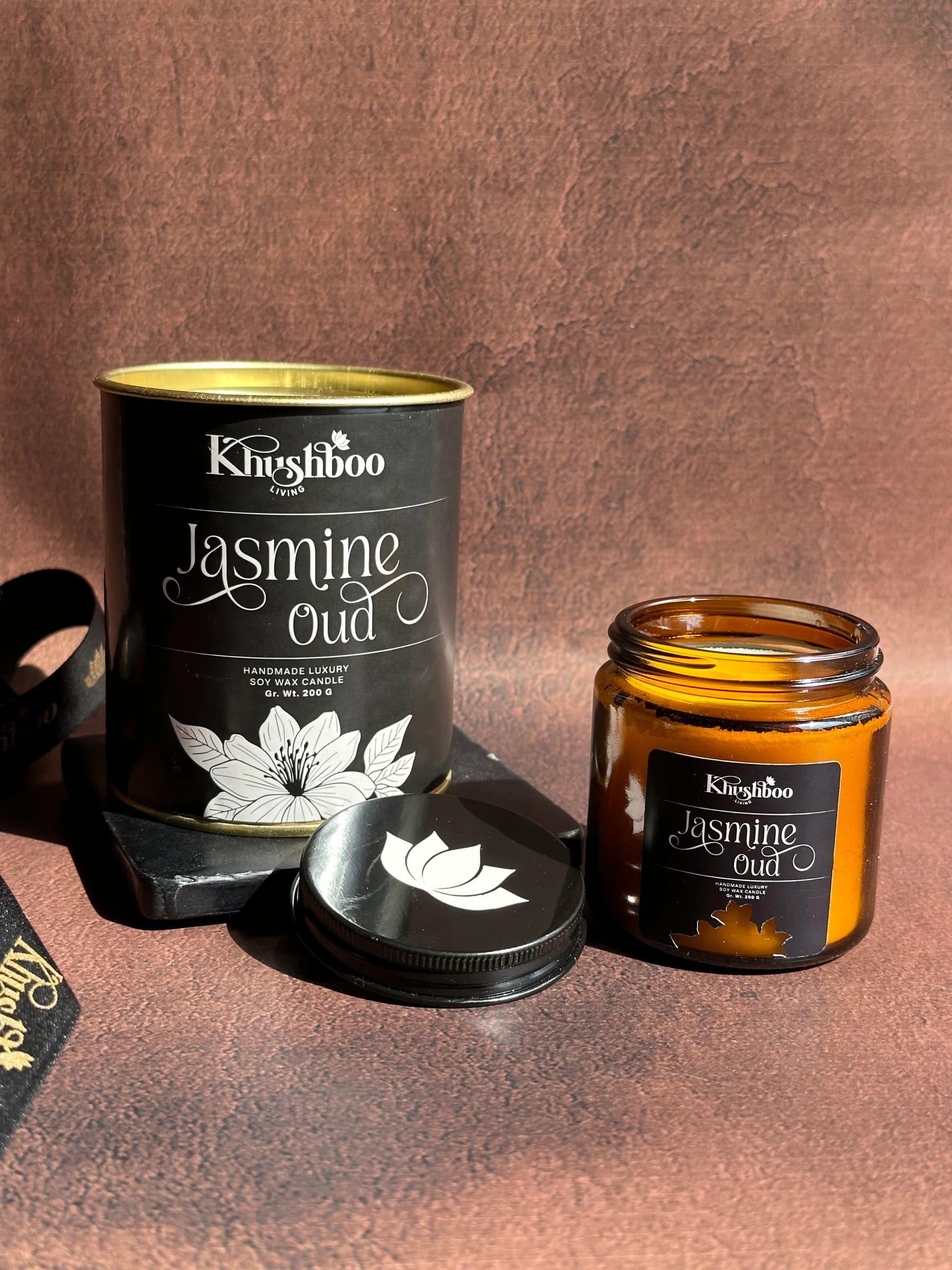 Jasmine Oud Soy Wax Candle 200g image 4