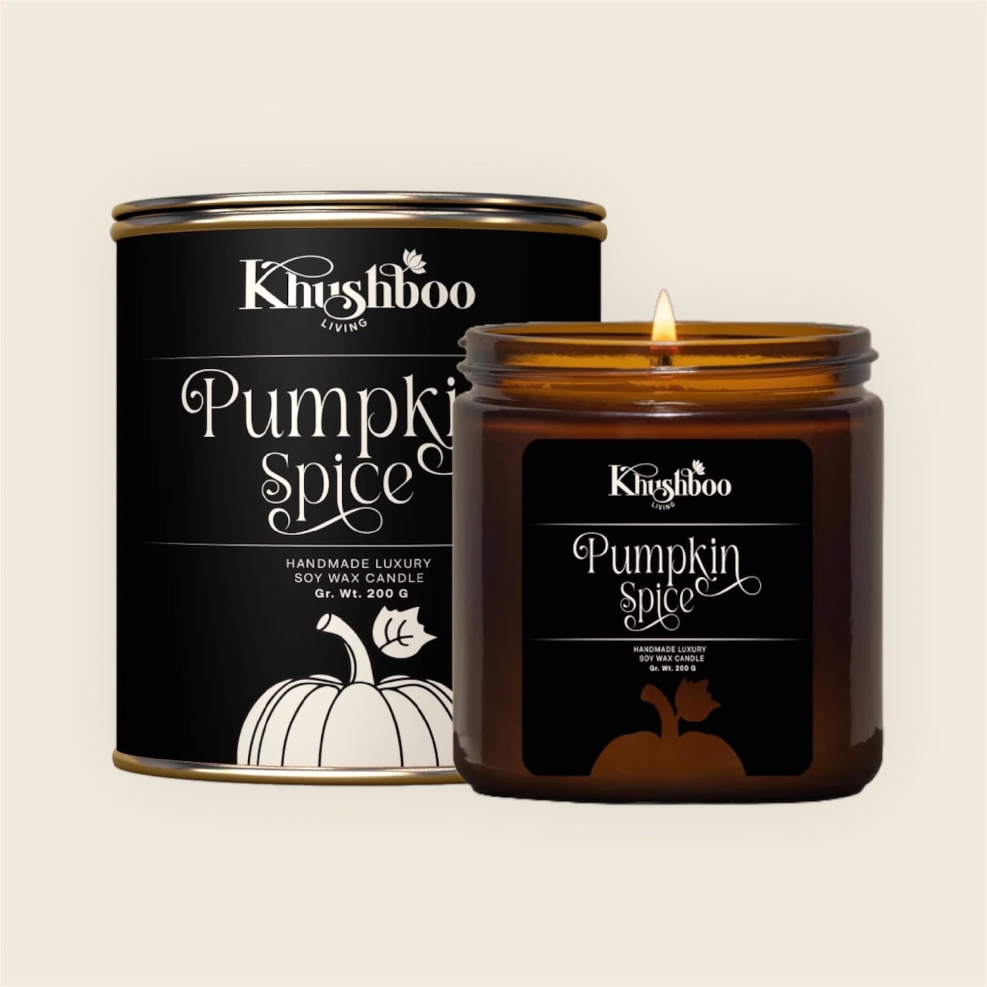 Pumpkin Spice Soy Wax Candle 200g image 2