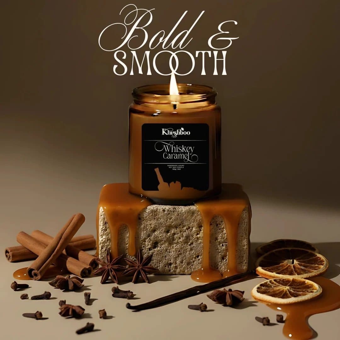 Whiskey Caramel Soy Wax Candle 200g image 1