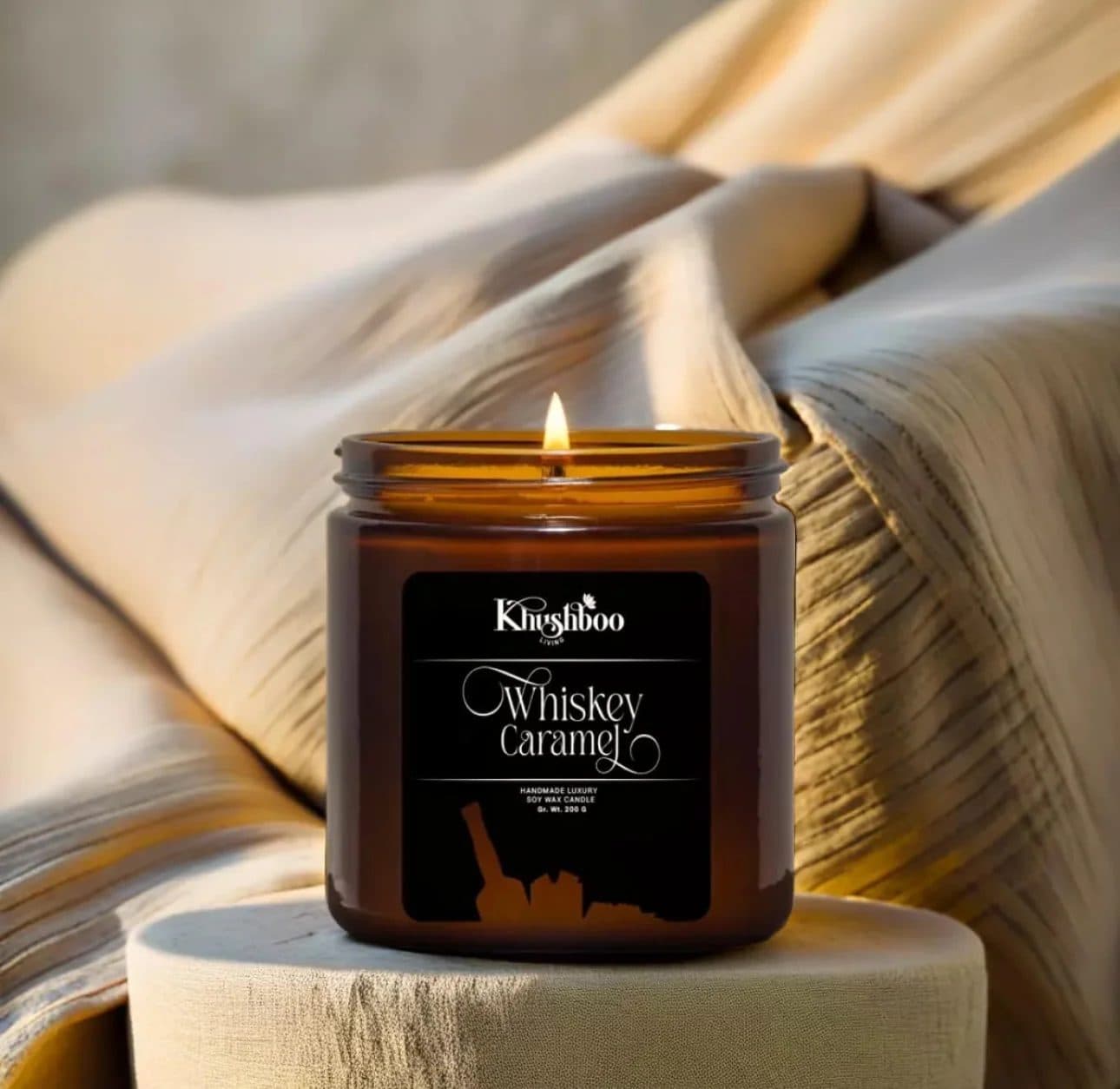 Whiskey Caramel Soy Wax Candle 200g image 5