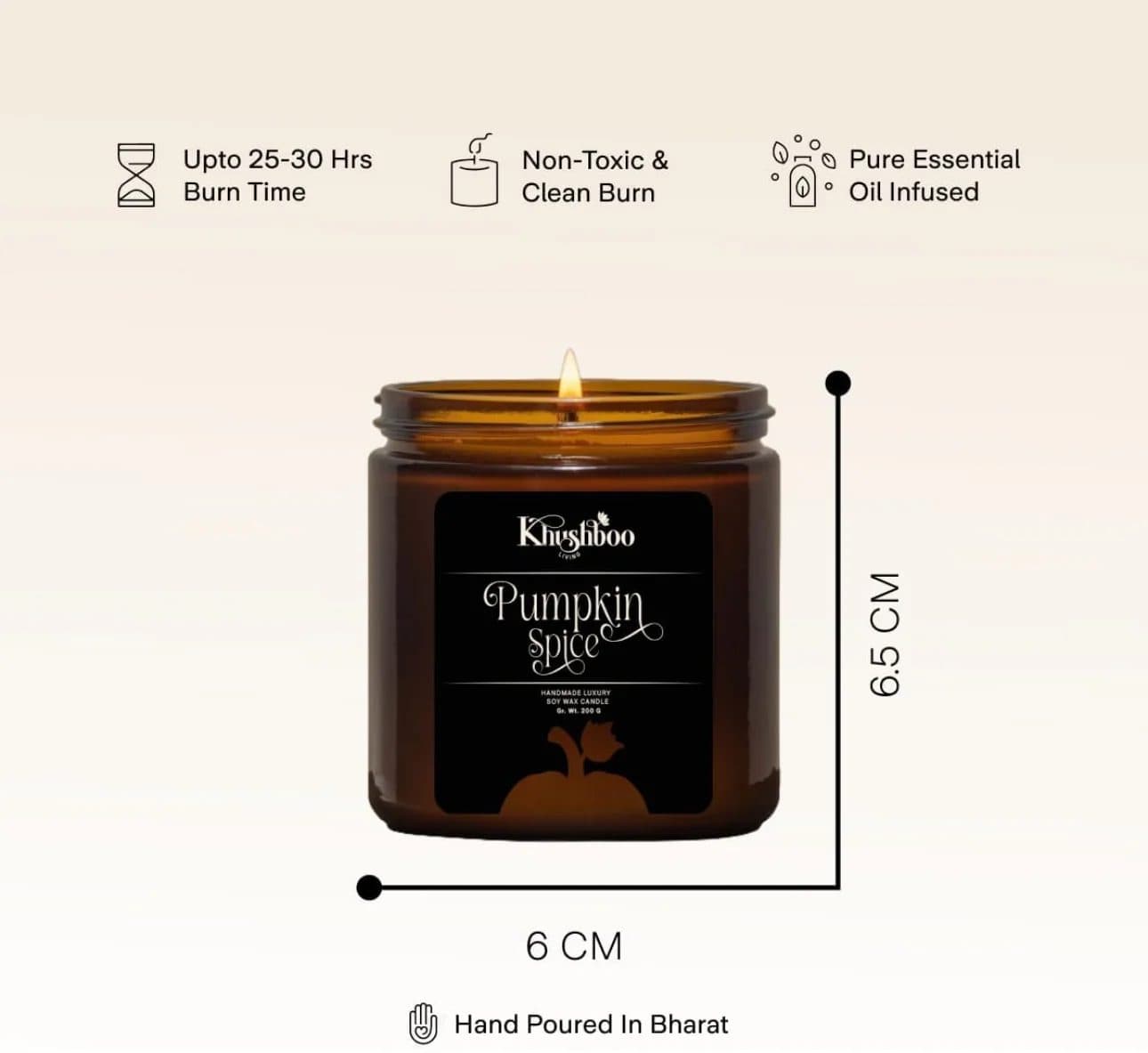 Pumpkin Spice Soy Wax Candle 200g image 6