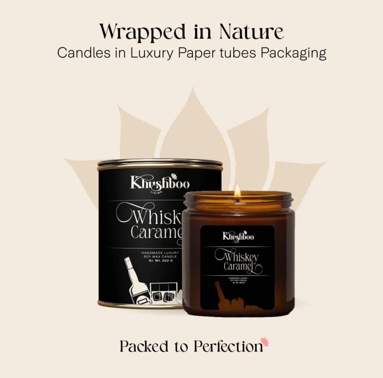Whiskey Caramel Soy Wax Candle 200g image 7