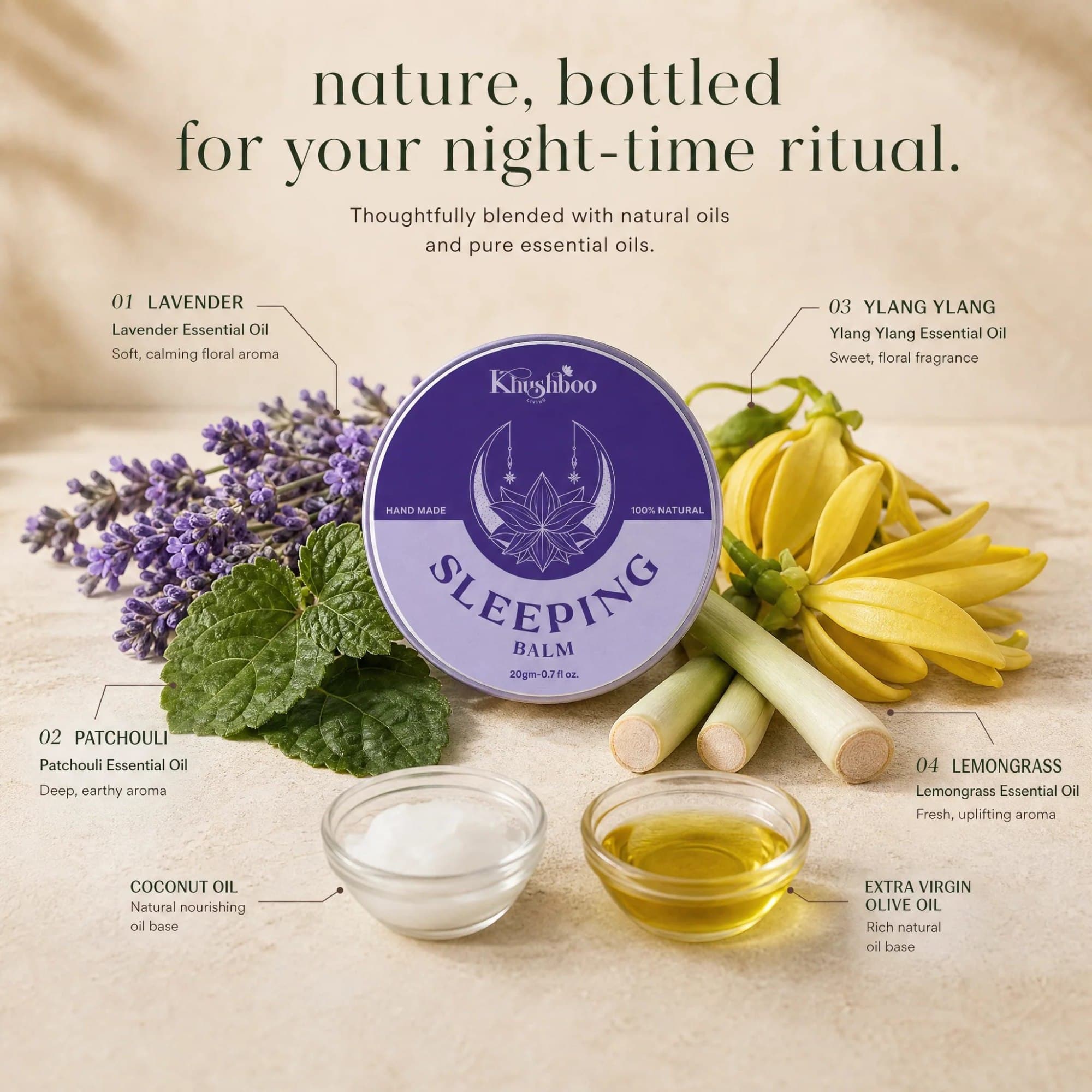Sleeping Balm - 100% Natural sleep balm | Made with Pure Essential Oils-Goodnight image 2