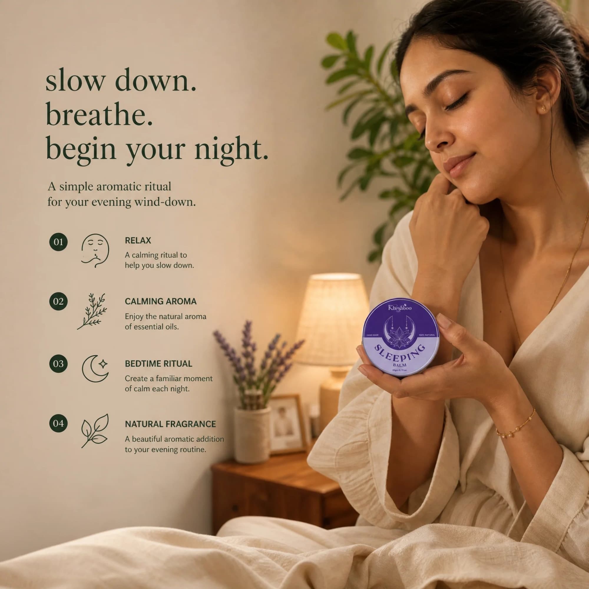 Sleeping Balm - 100% Natural sleep balm | Made with Pure Essential Oils-Goodnight image 3