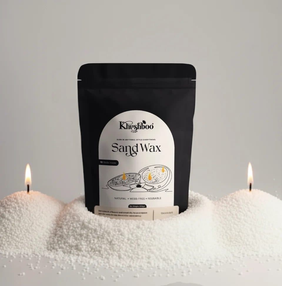 Premium Pearl Sand Wax Candle (with Free wicks) image 2