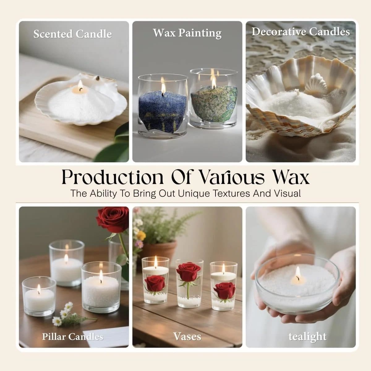 Premium Pearl Sand Wax Candle (with Free wicks) image 4