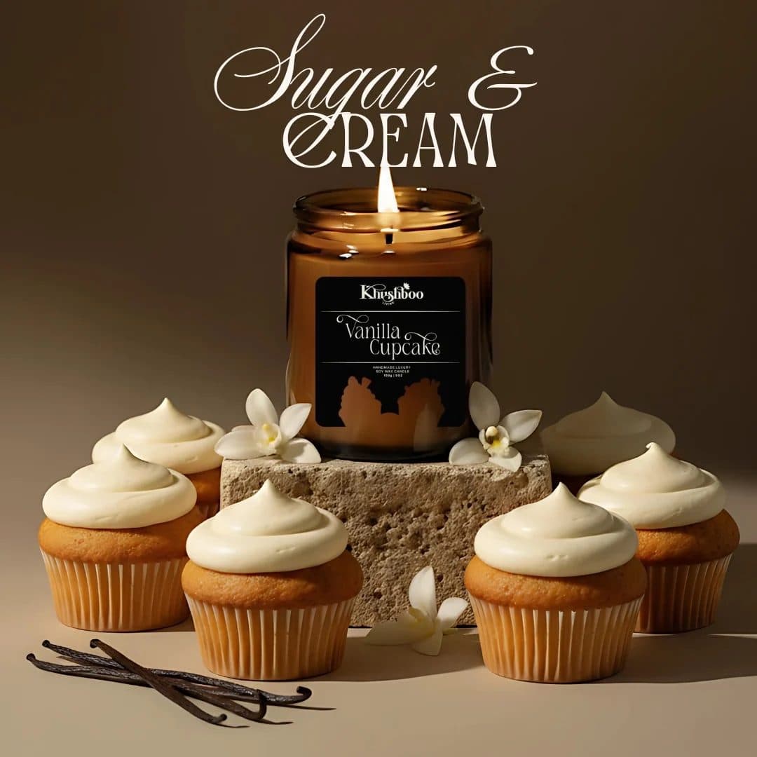 Vanilla Cupcake Soy Wax Candle 200g image 1